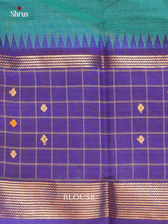 Teal & Blue - Chettinad Cotton Saree