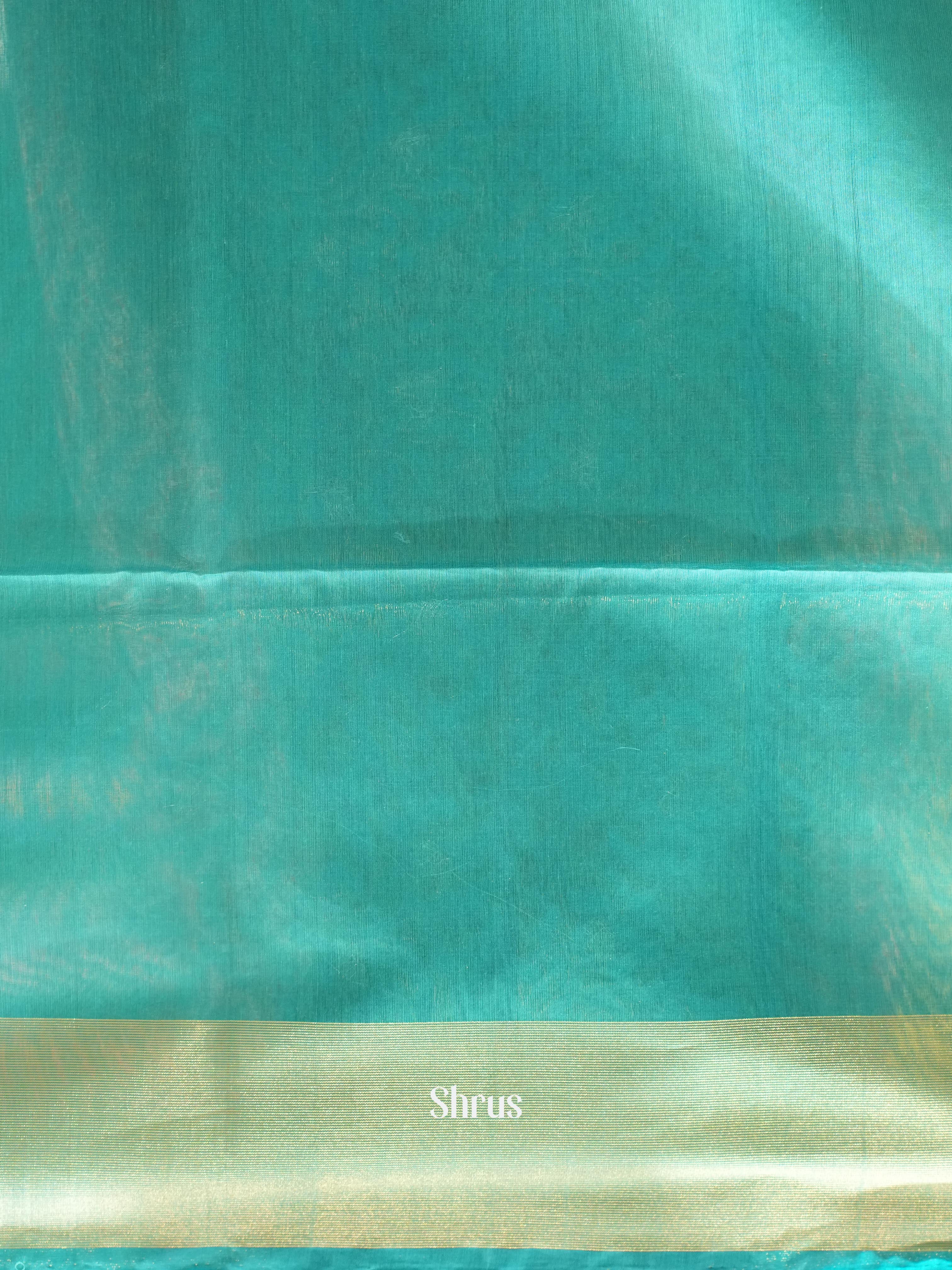 Black & Teal  - Silk cotton Saree