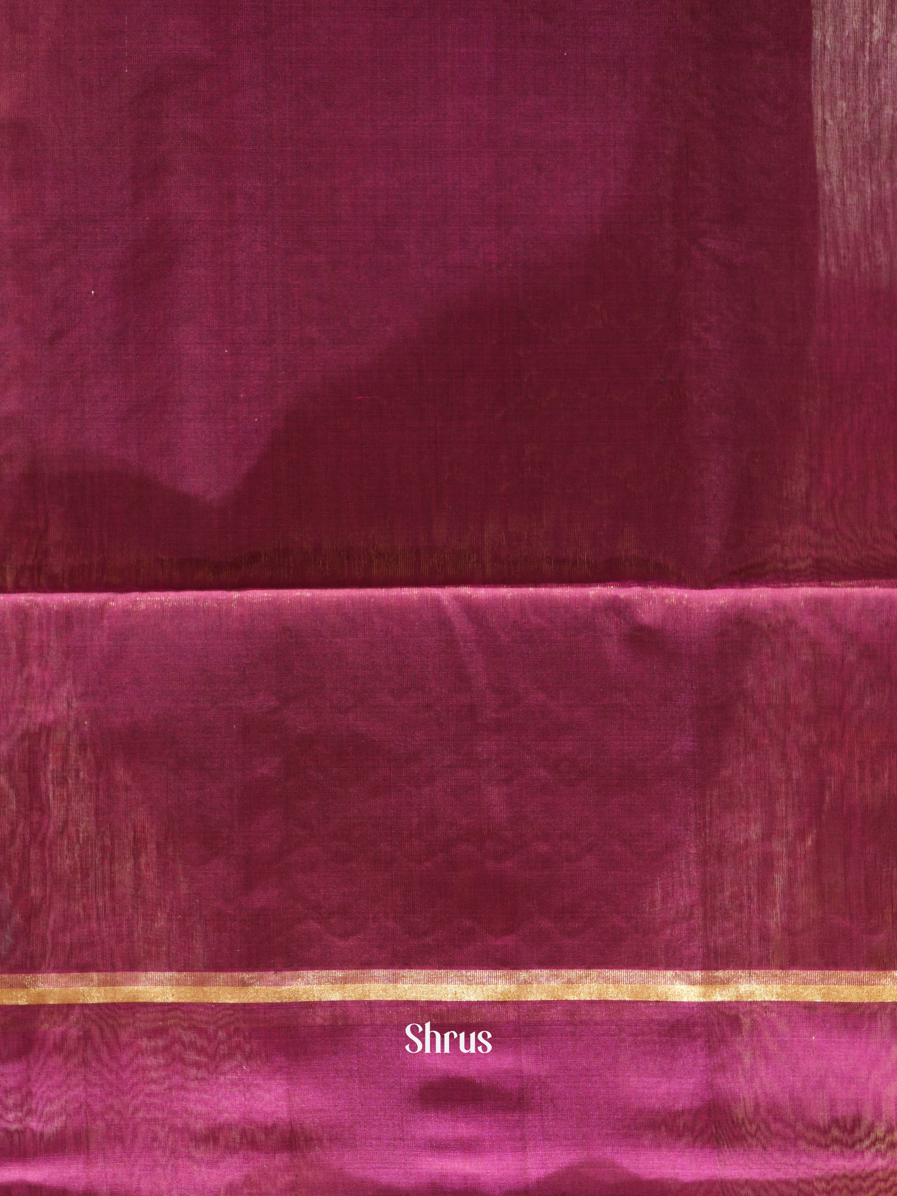 Brown & Purple - Silk Cotton Saree