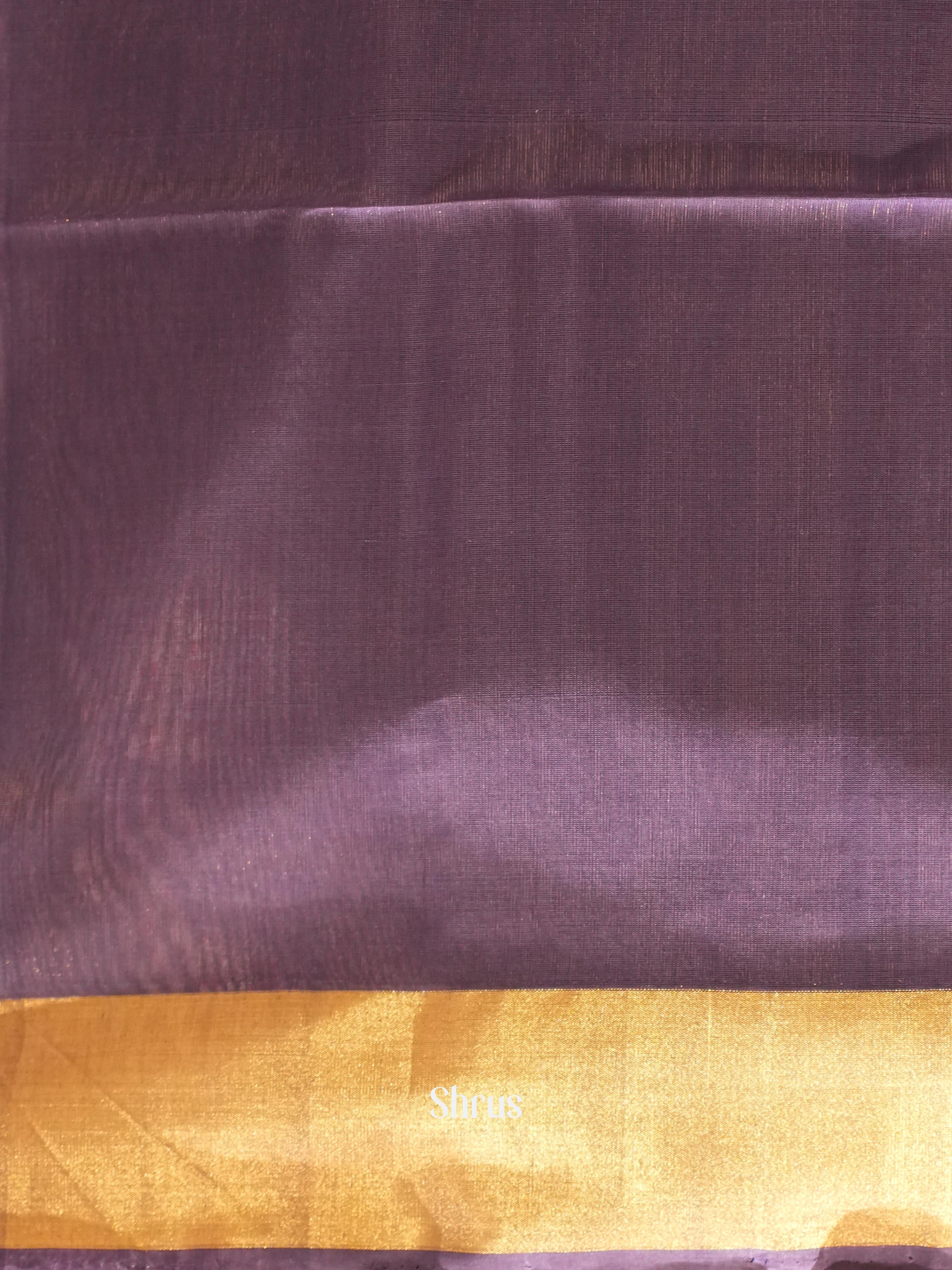 Green & Violet - Silk cotton Saree