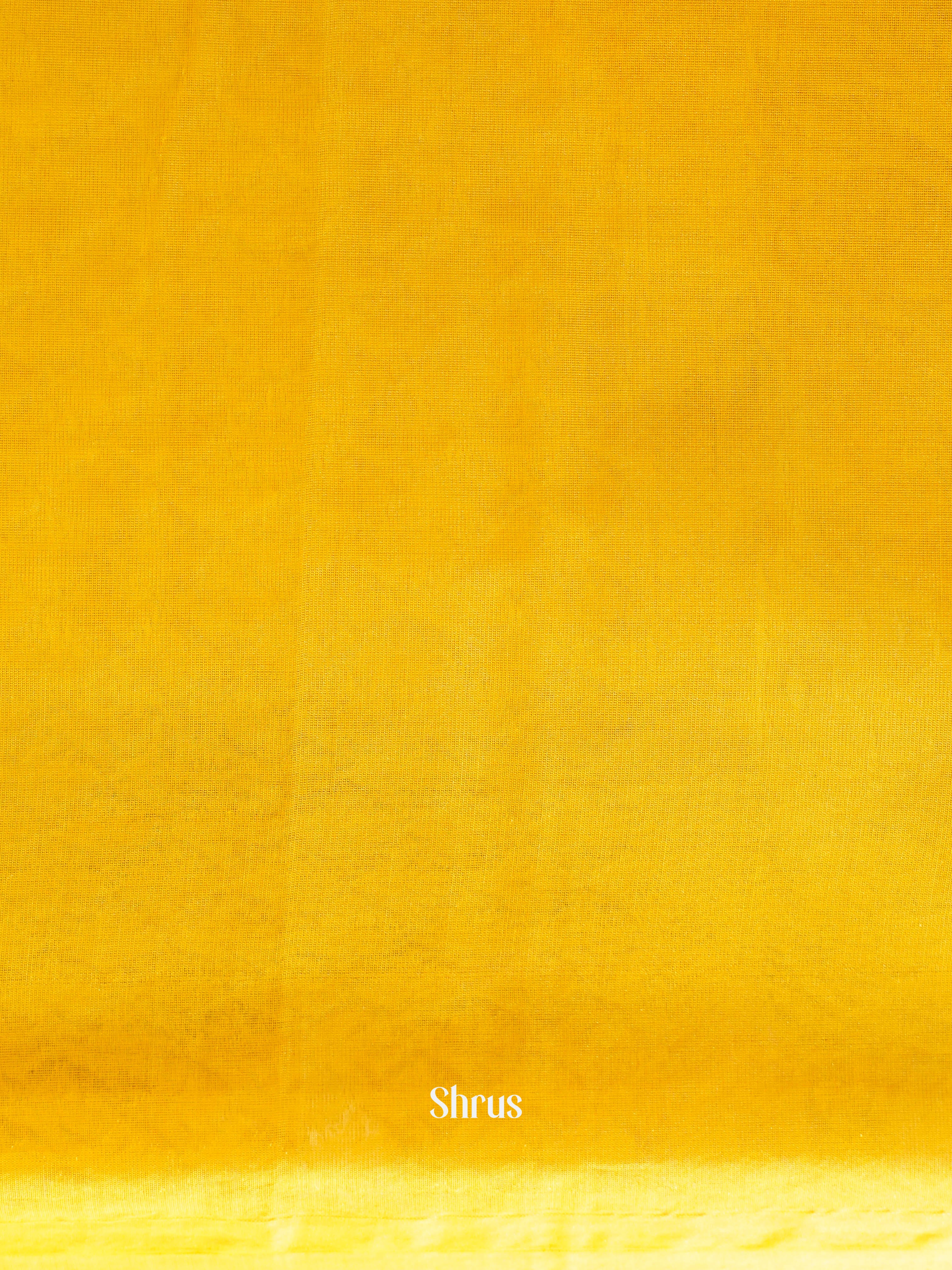 Brick & Yellow - Semi Silkcotton Saree