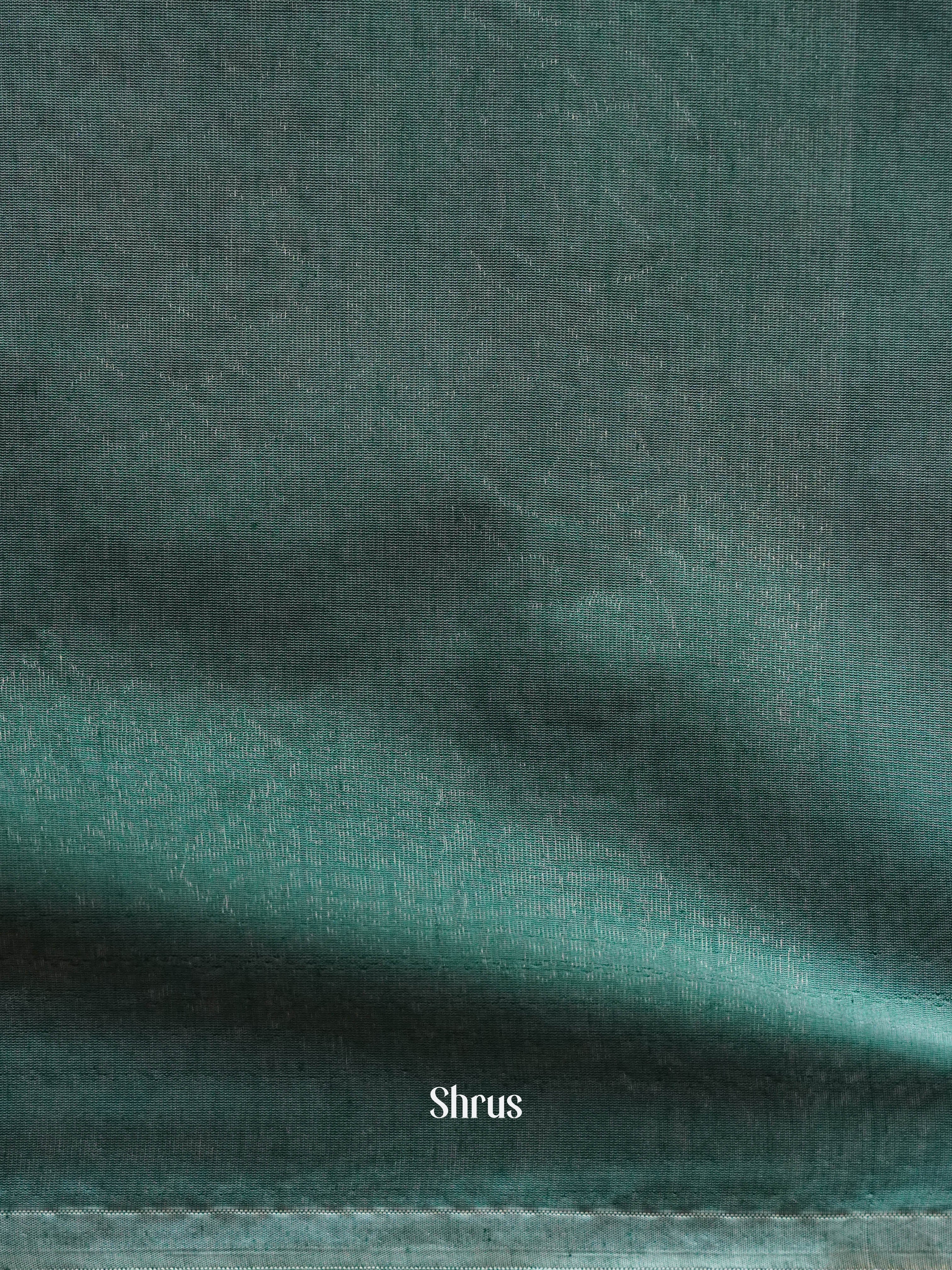 Soft Brown & Green - Semi Silkcotton Saree