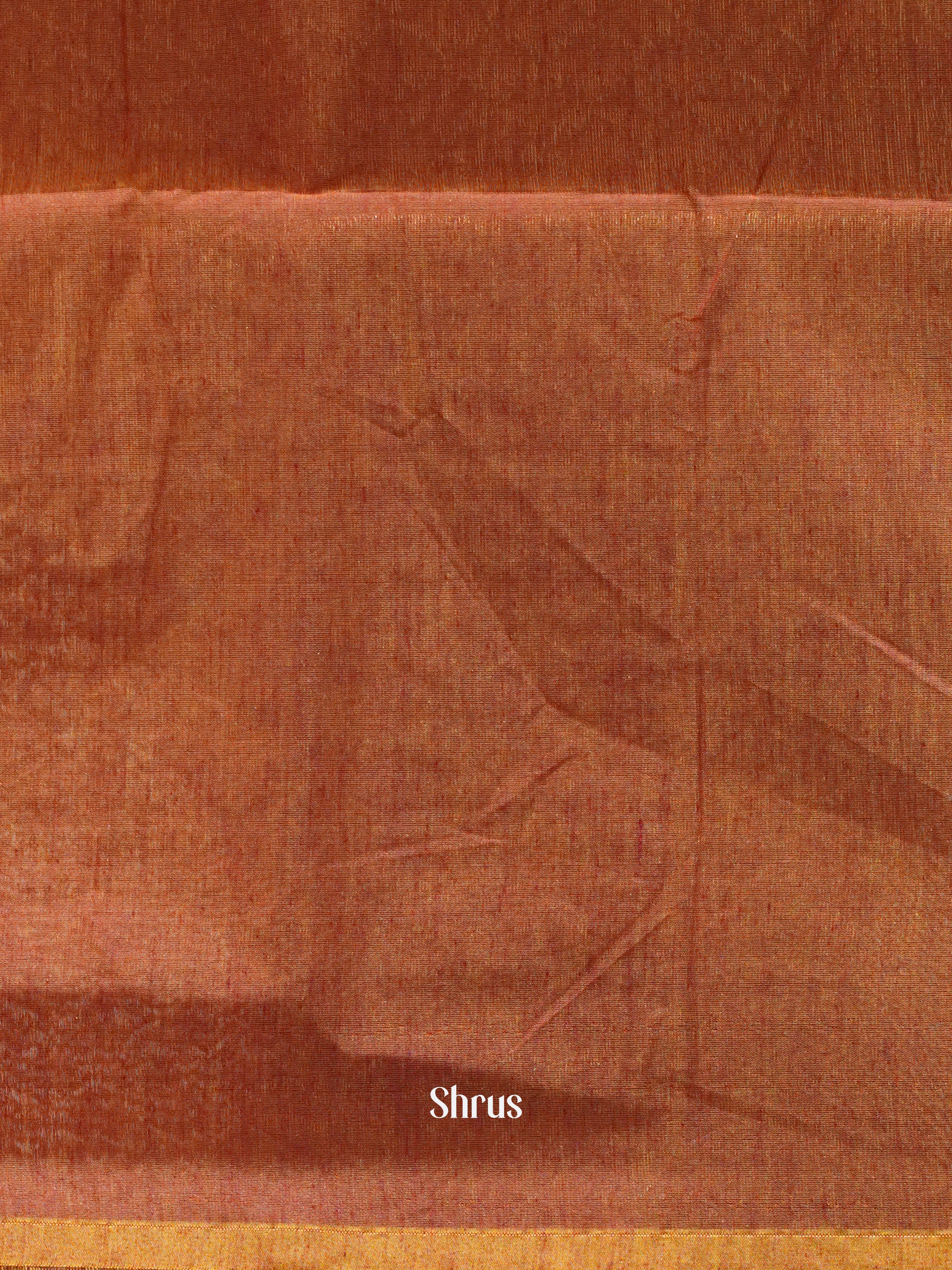 Green & Brown - Semi Silkcotton saree