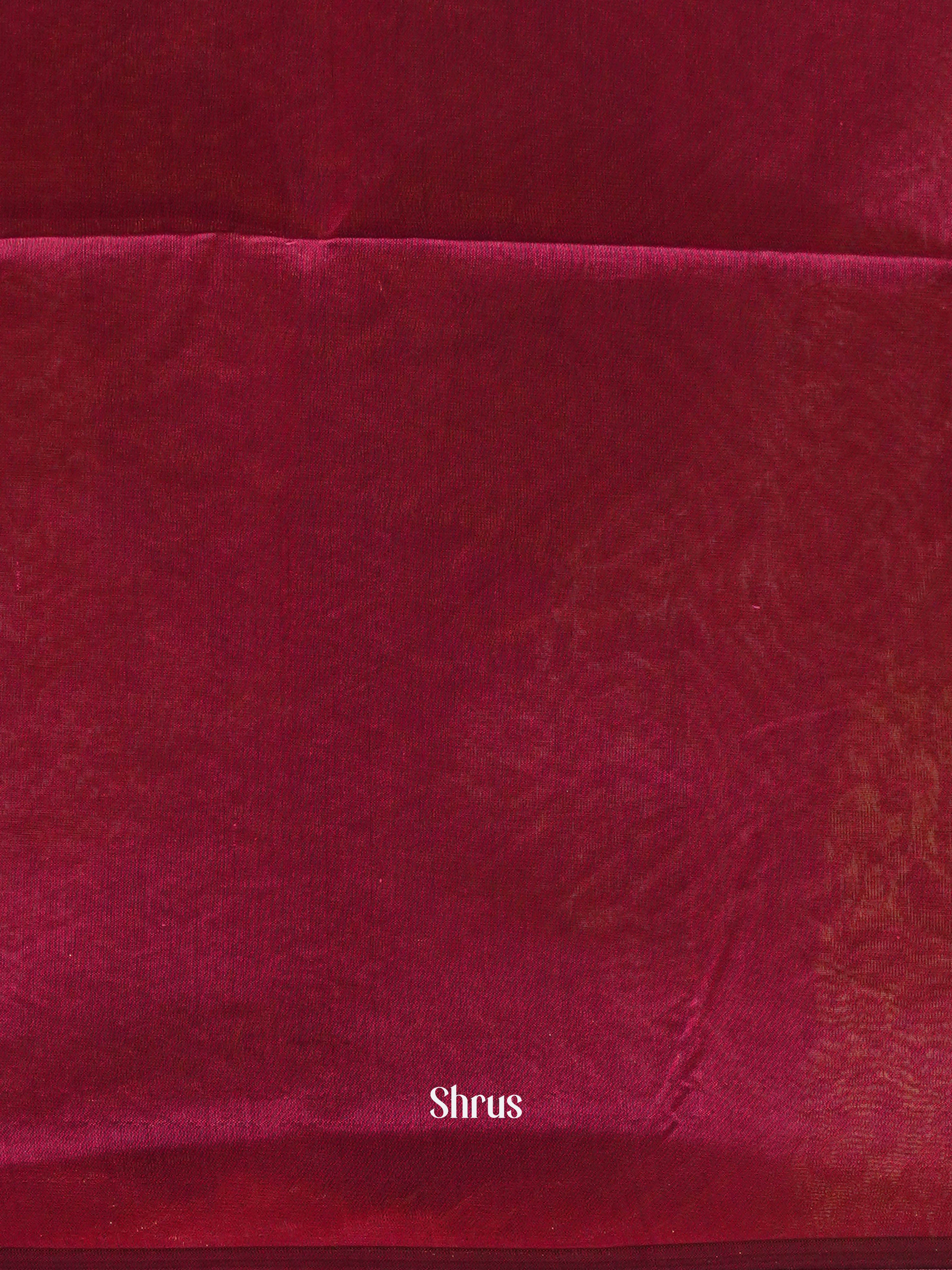 Blue  & Maroon - Semi Silkcotton Saree