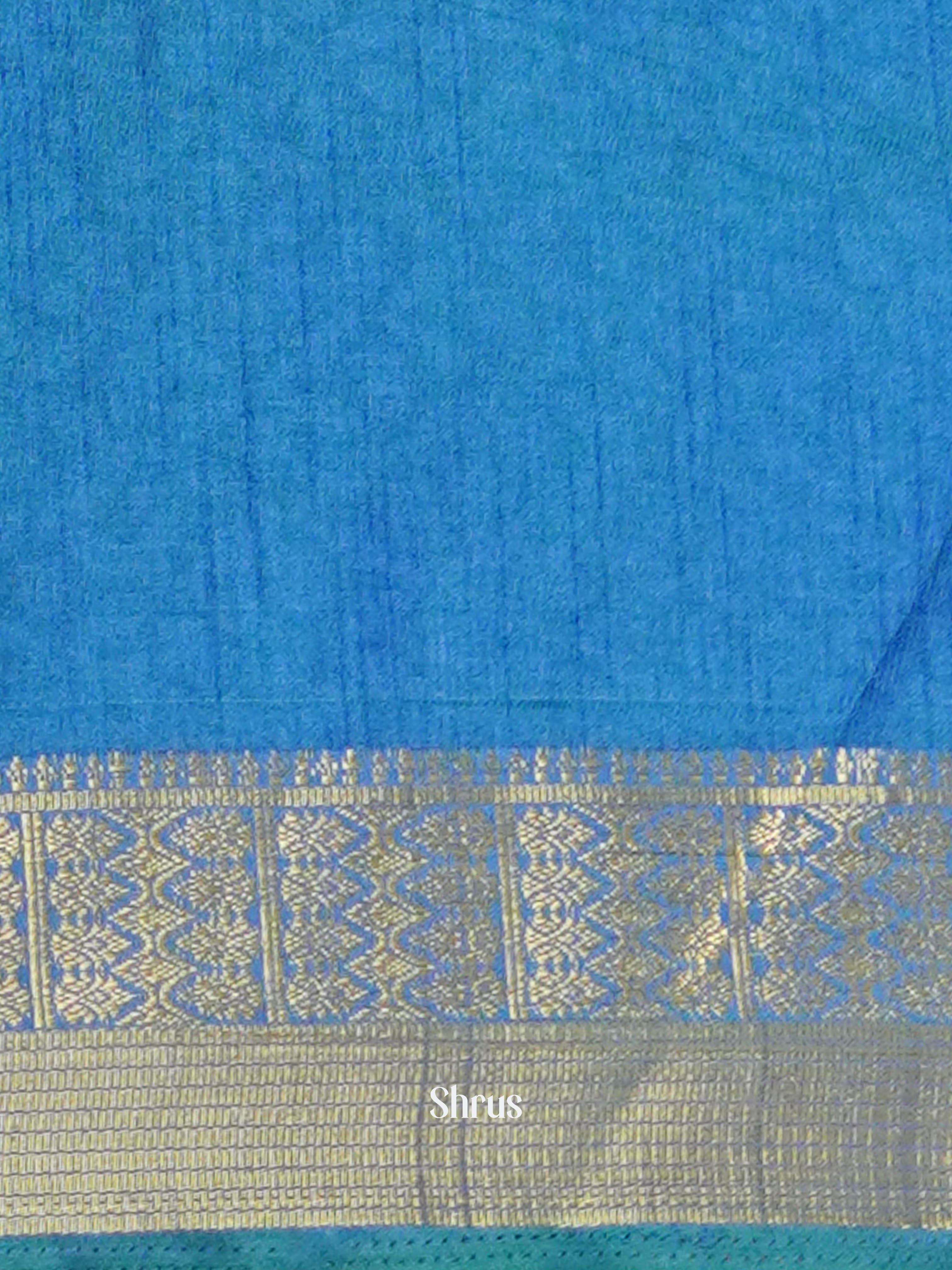 Green & Blue  - Semi Patola Saree