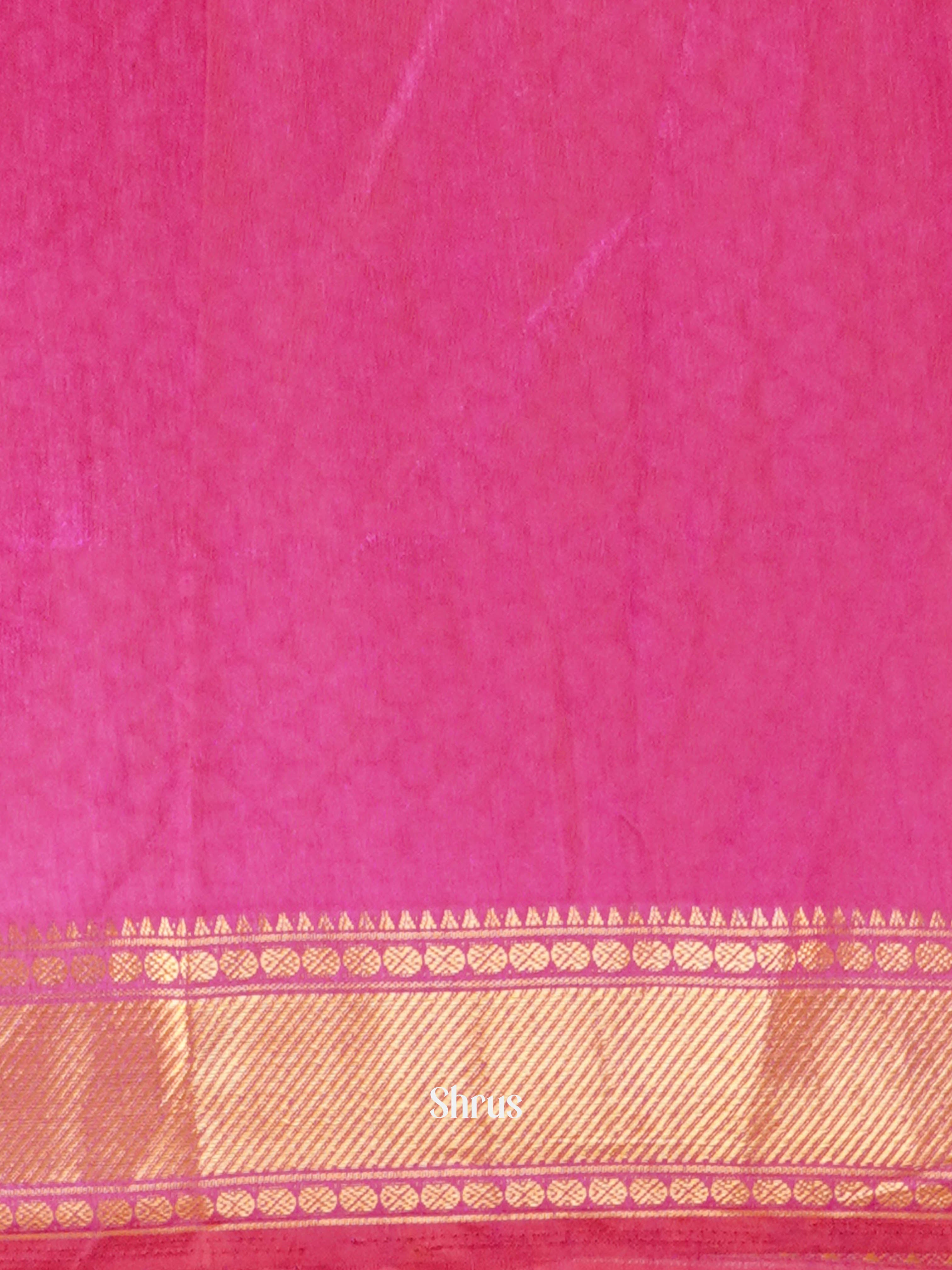 Pink  - Semi Patola Saree