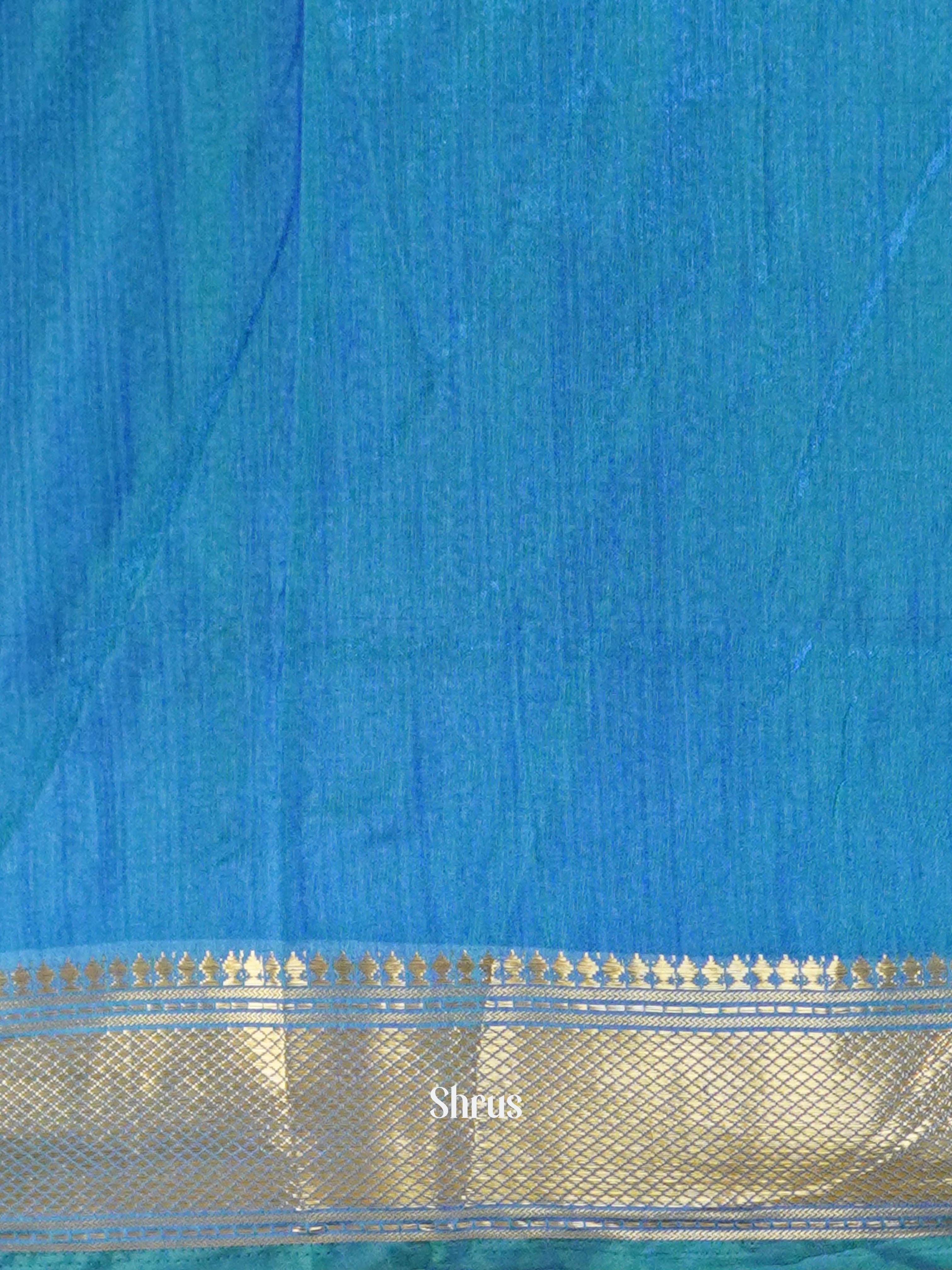 Green & Blue - Semi Patola Saree