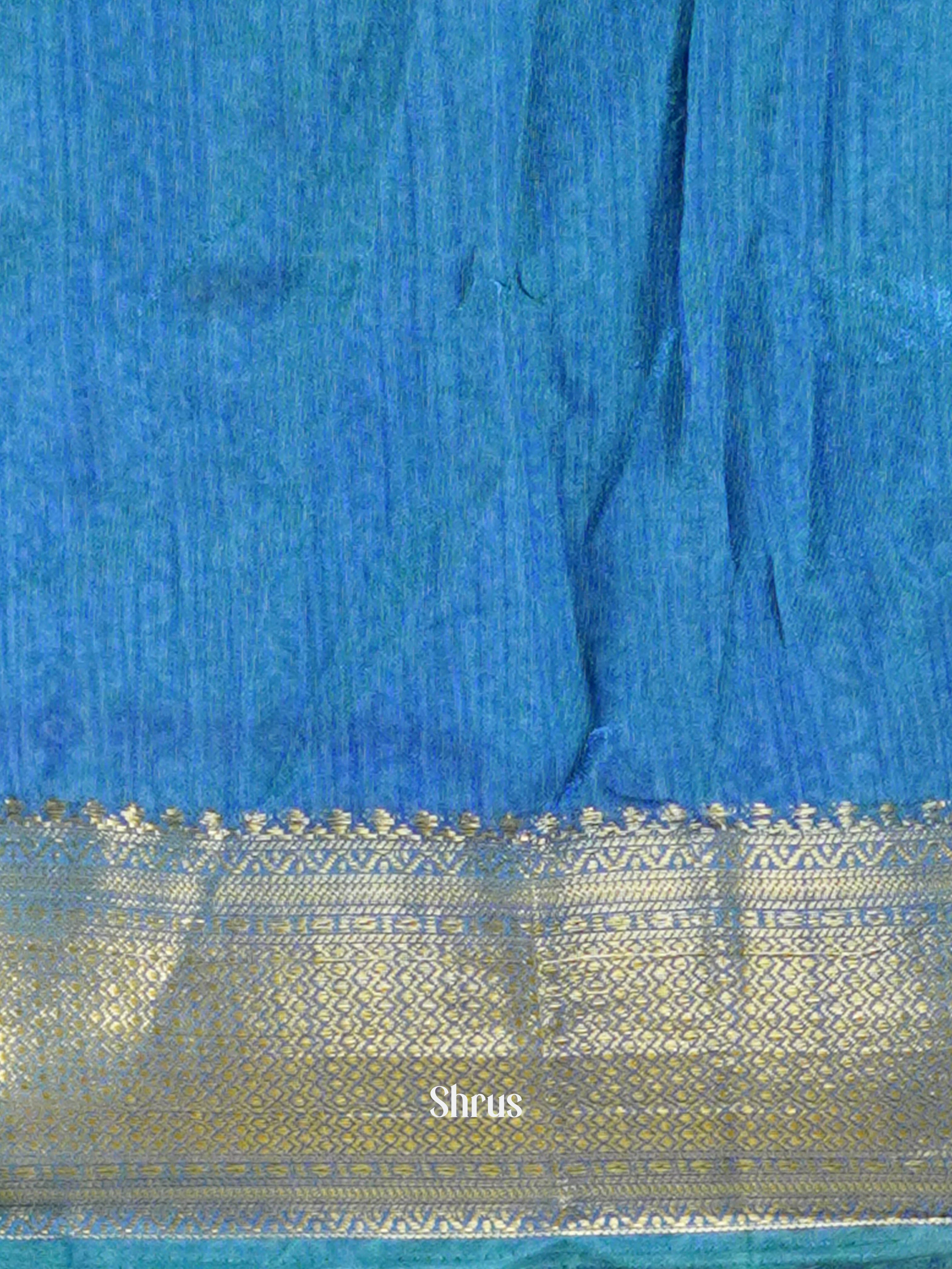 Green & Blue  - Semi Patola Saree