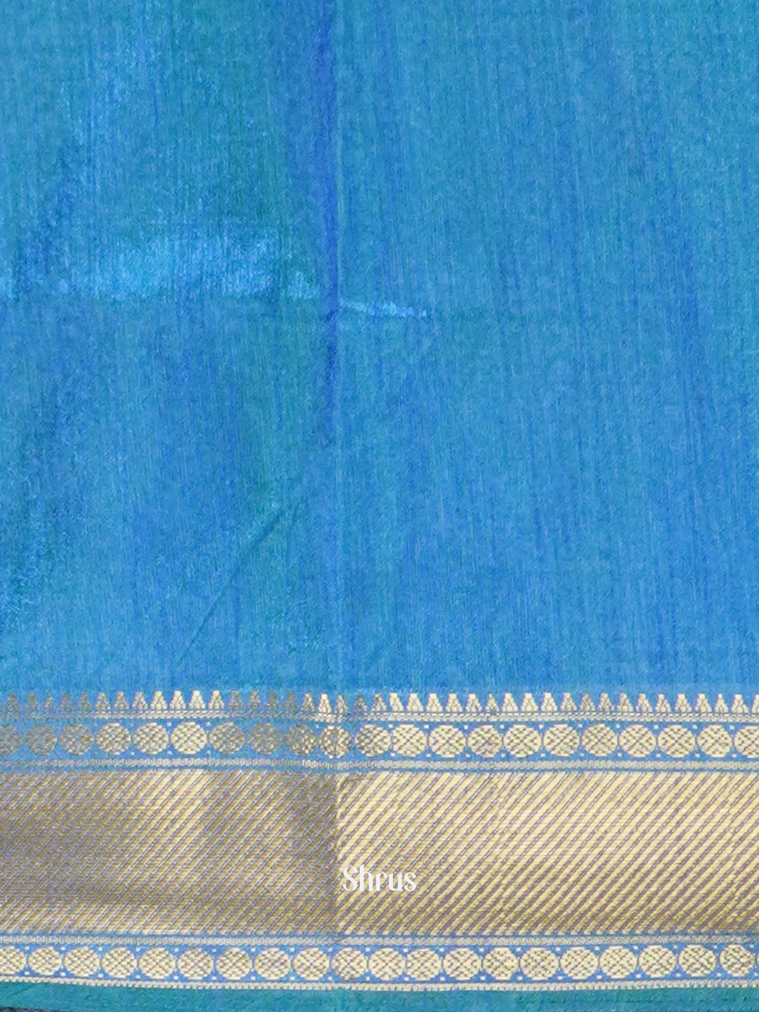 Green & Blue  - Semi Patola Saree