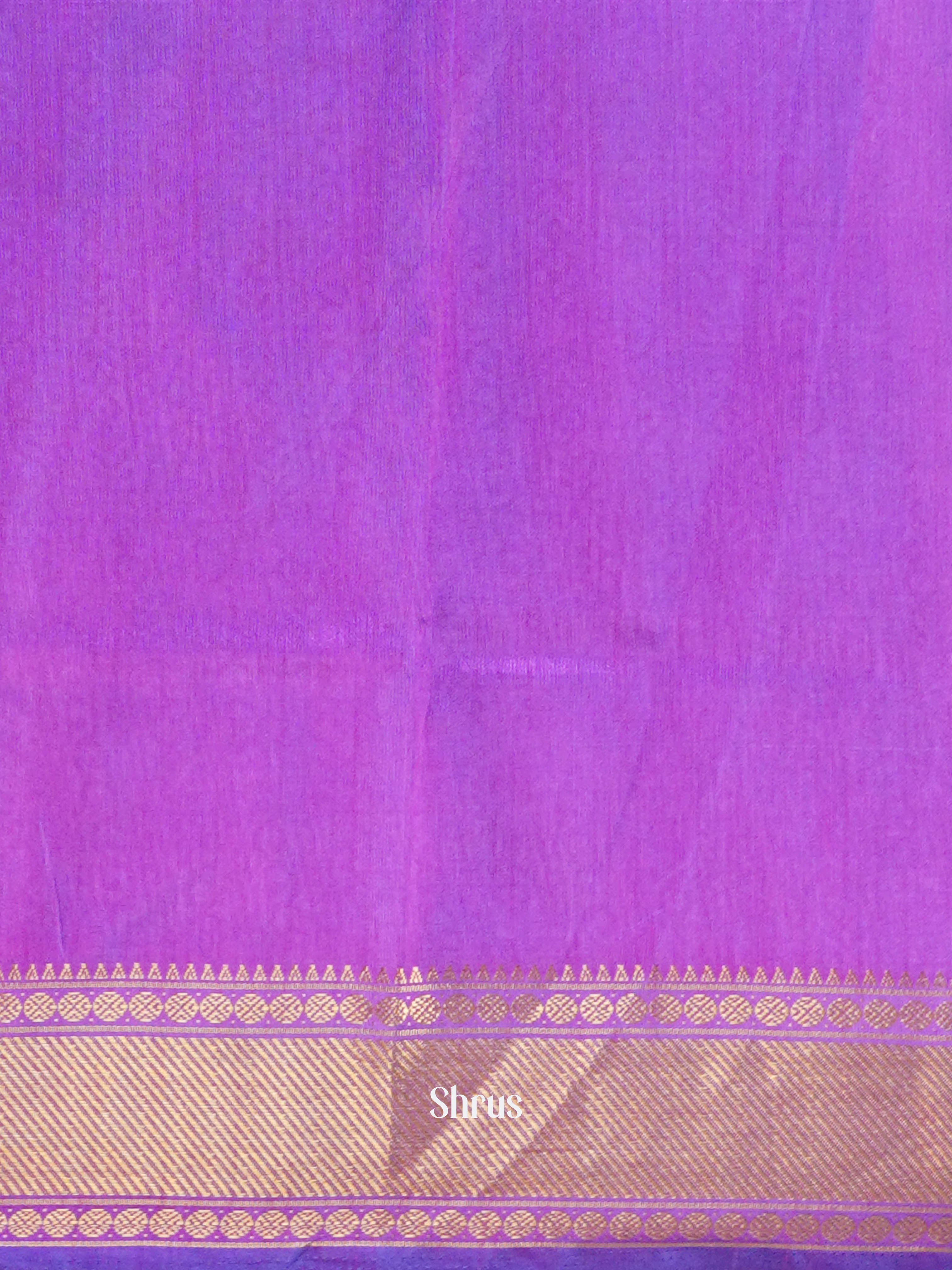 Blue & Purple   - Semi Patola Saree