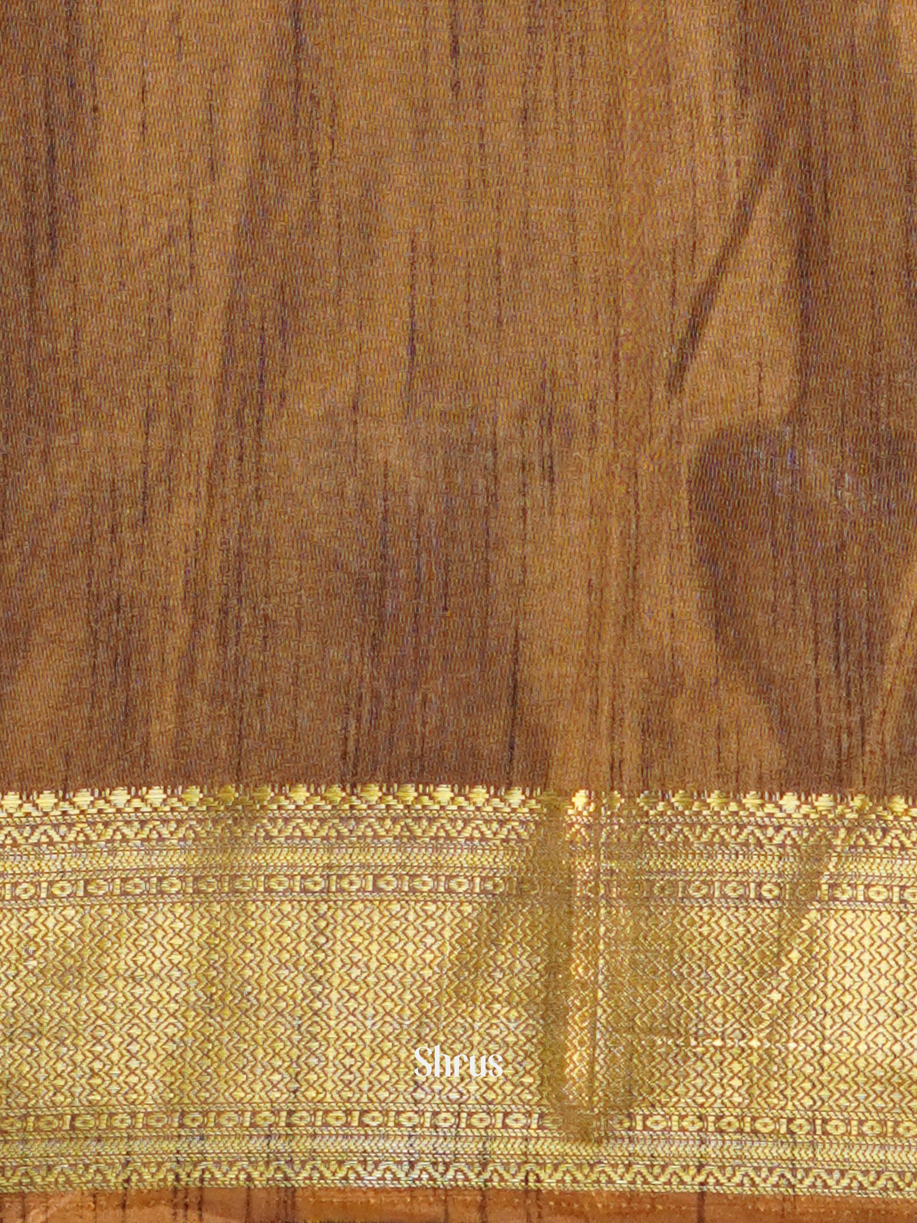 Mustard & Mehandi - Semi Patola Saree