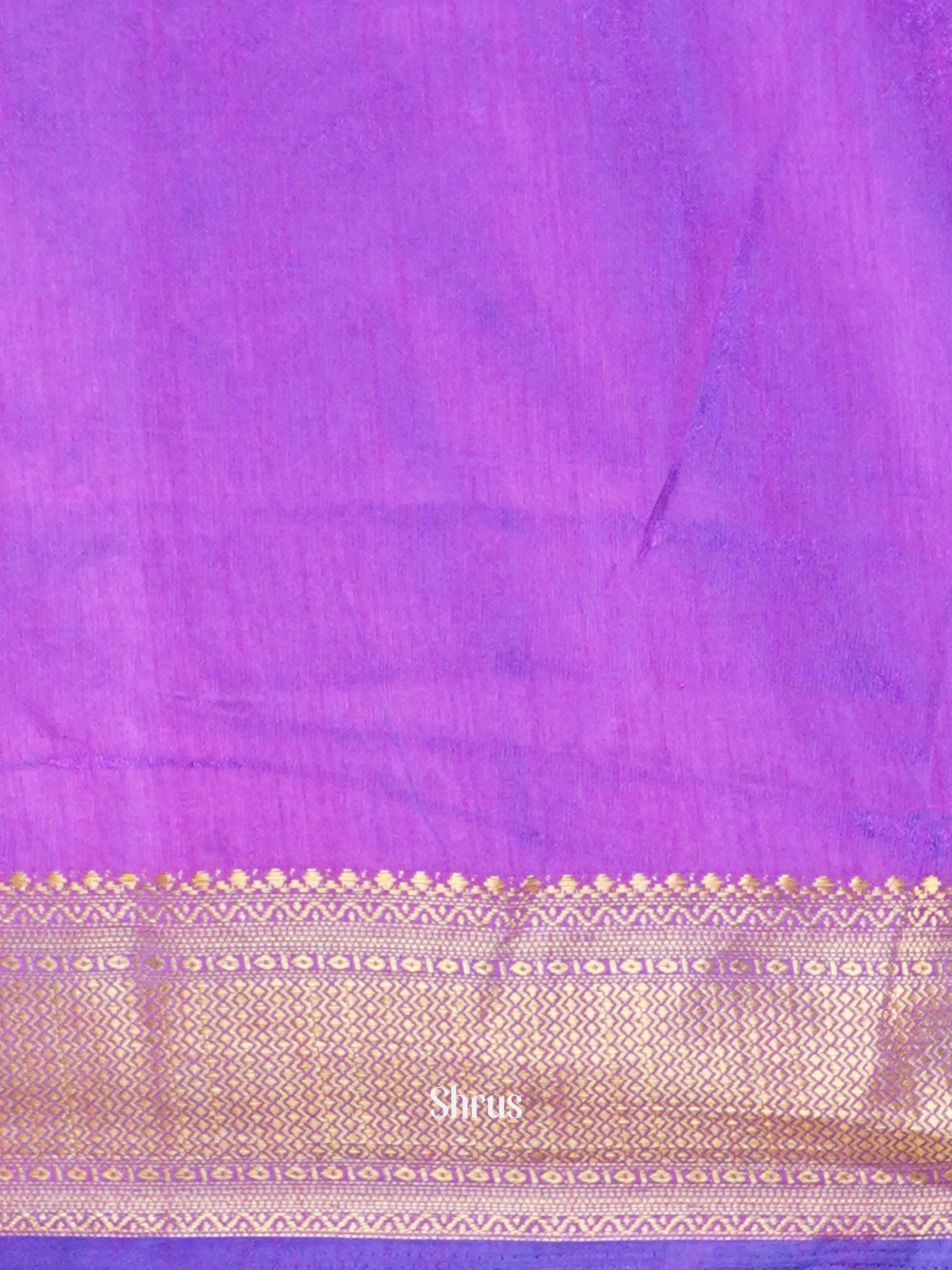 Blue & Purple  - Semi Patola Saree