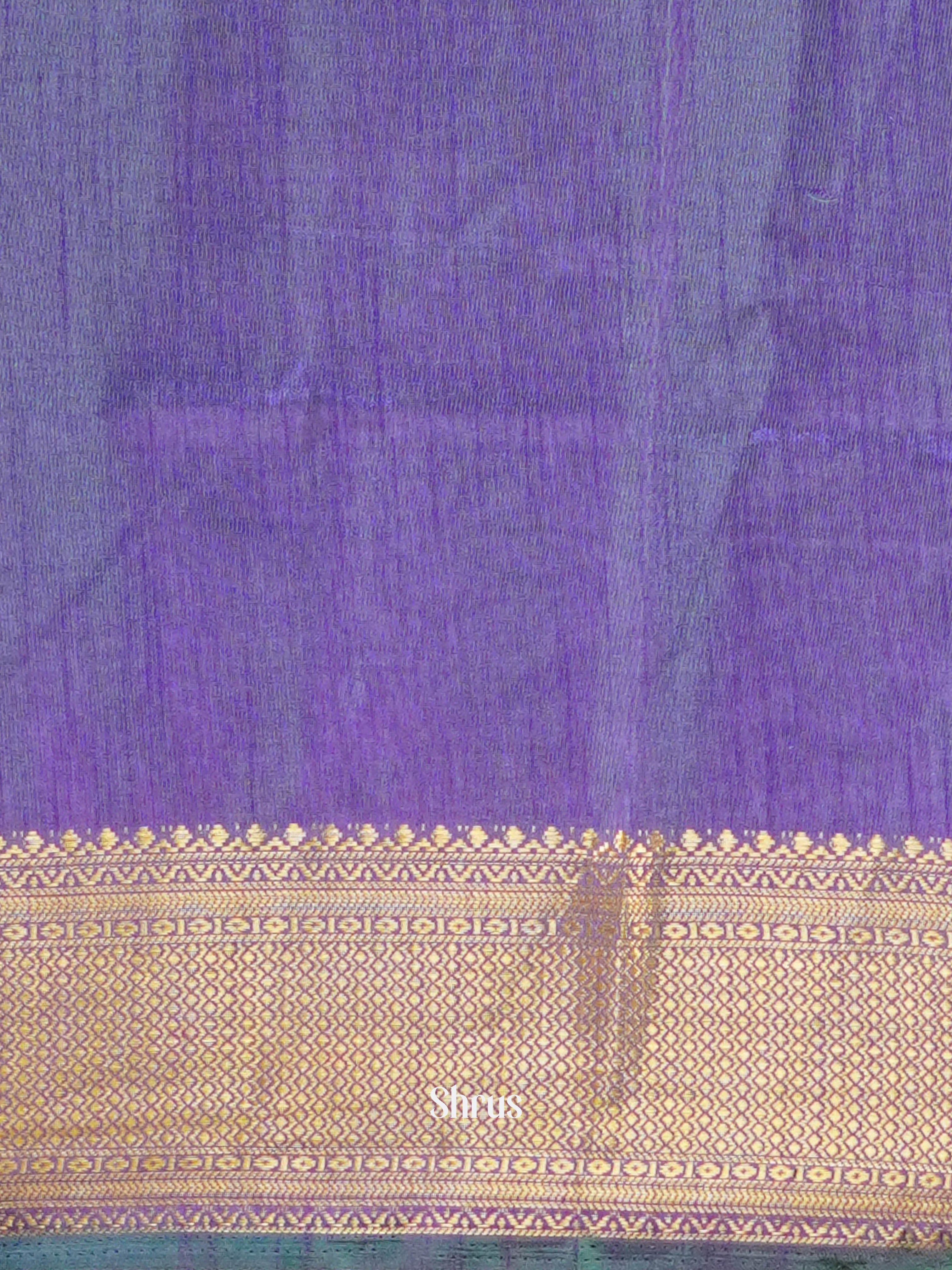 Blue & Purple    - Semi Patola Saree