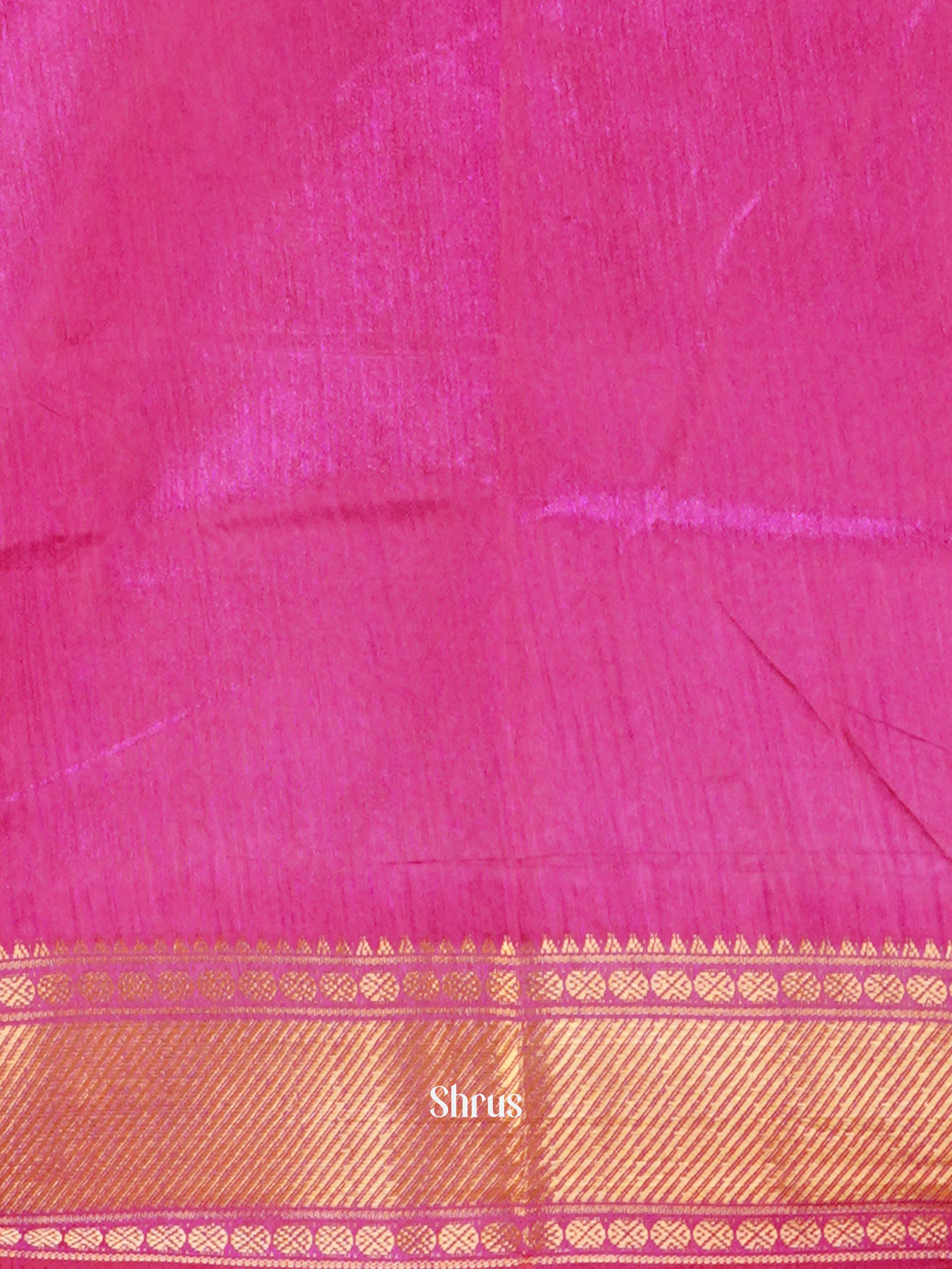 Purple & Pink   - Semi Patola Saree