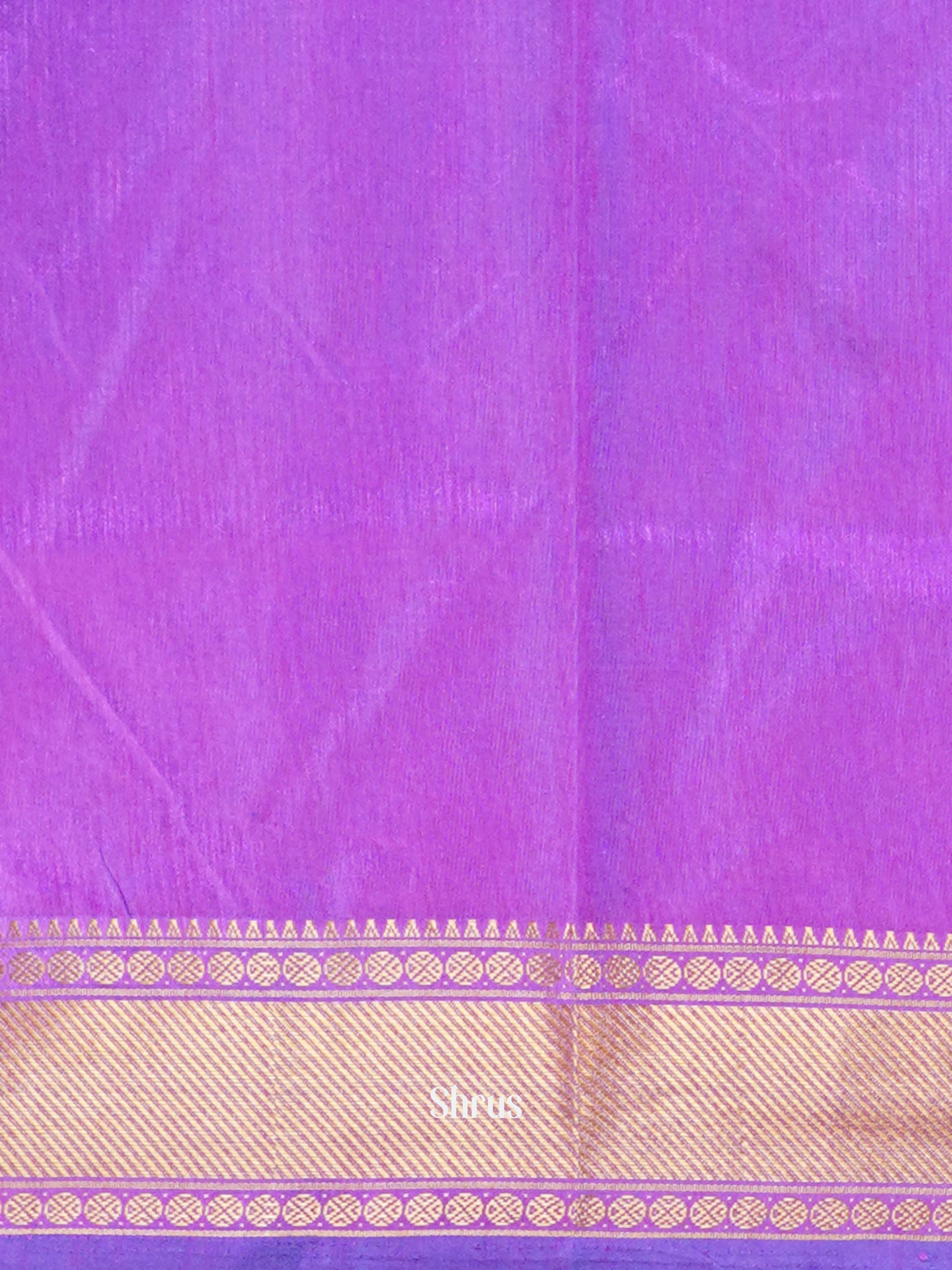 Blue & Purple - Semi Patola Saree