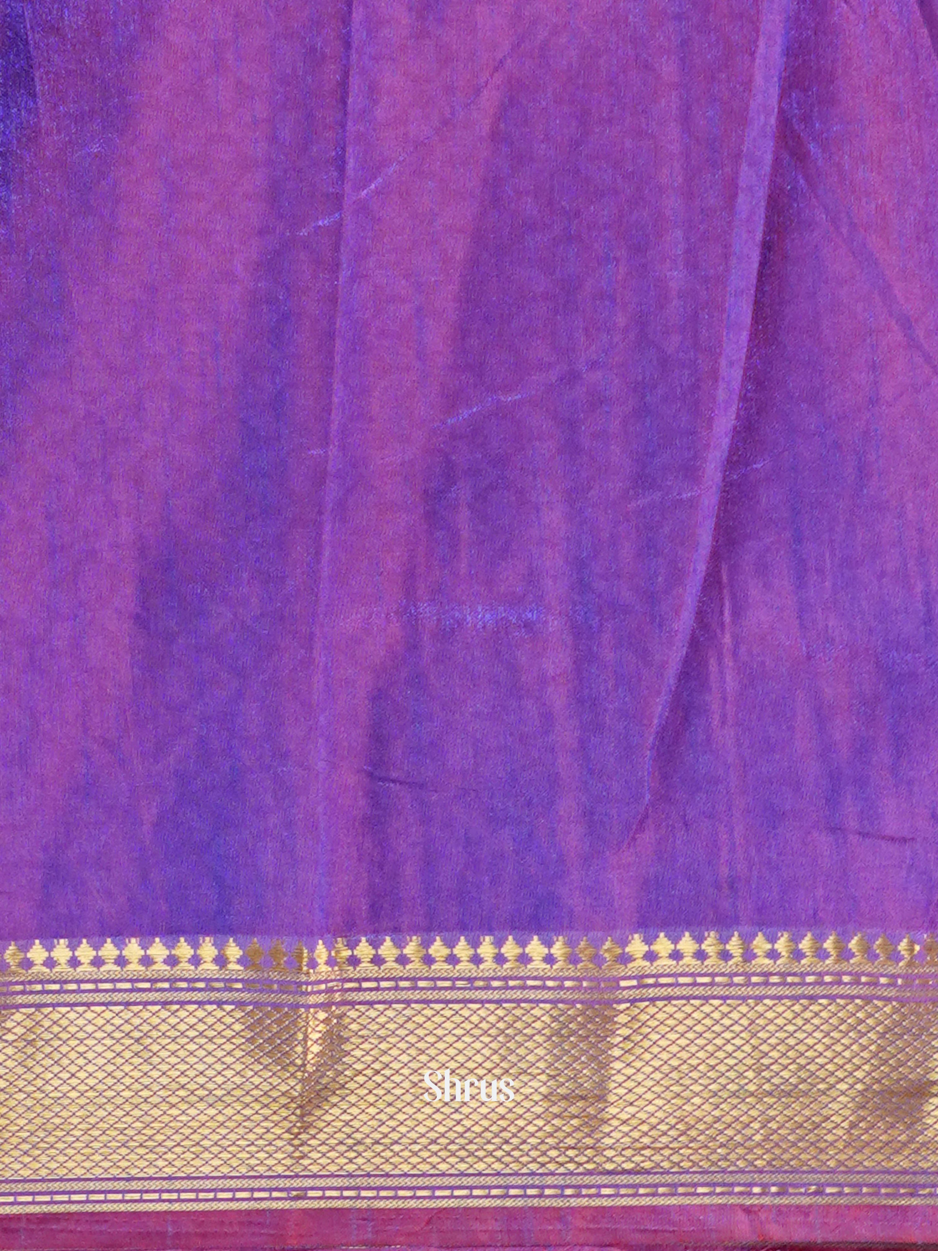 Maroon & Purple  - Semi Patola Saree