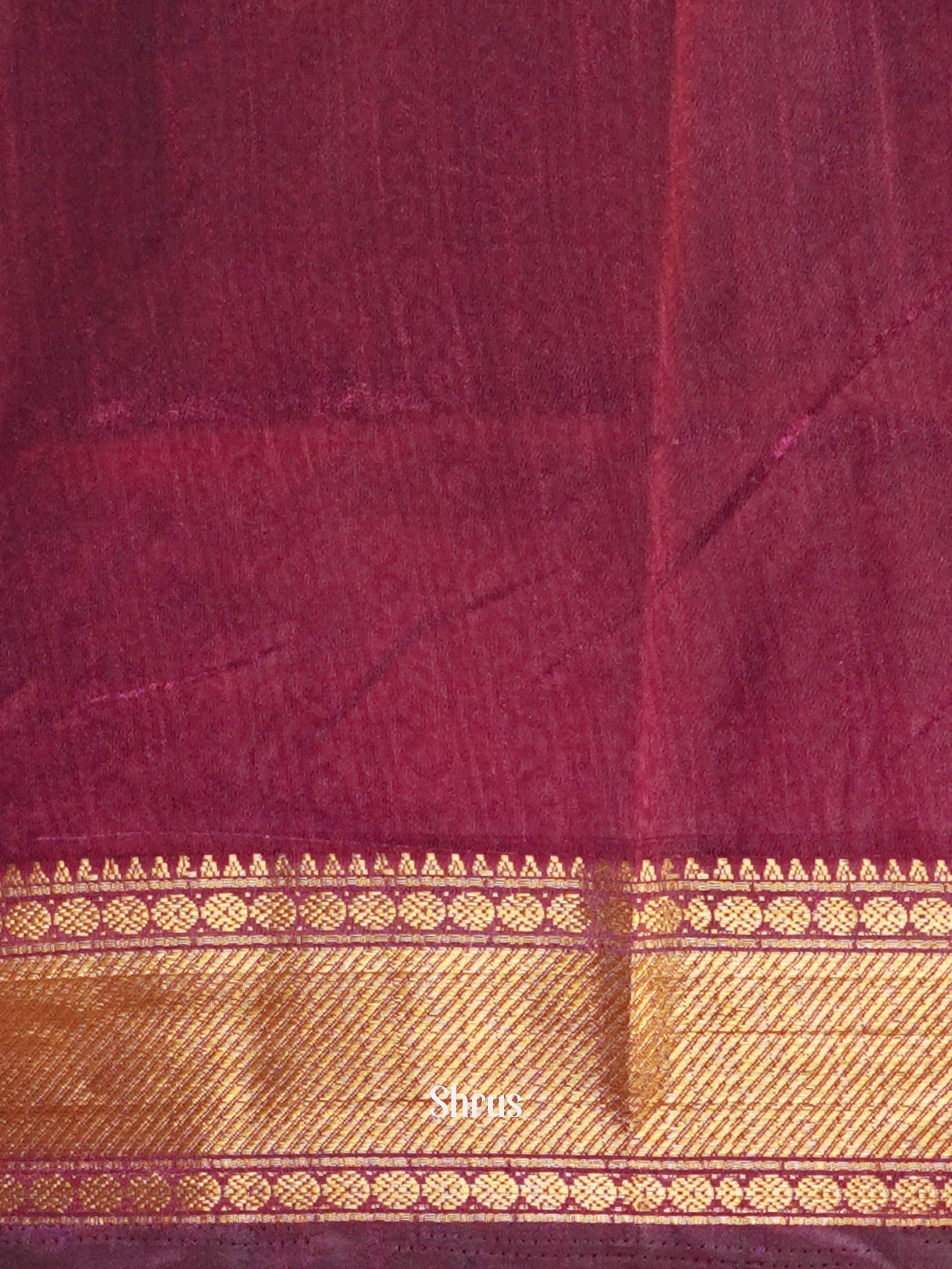 Black & Maroon - Semi Patola Saree