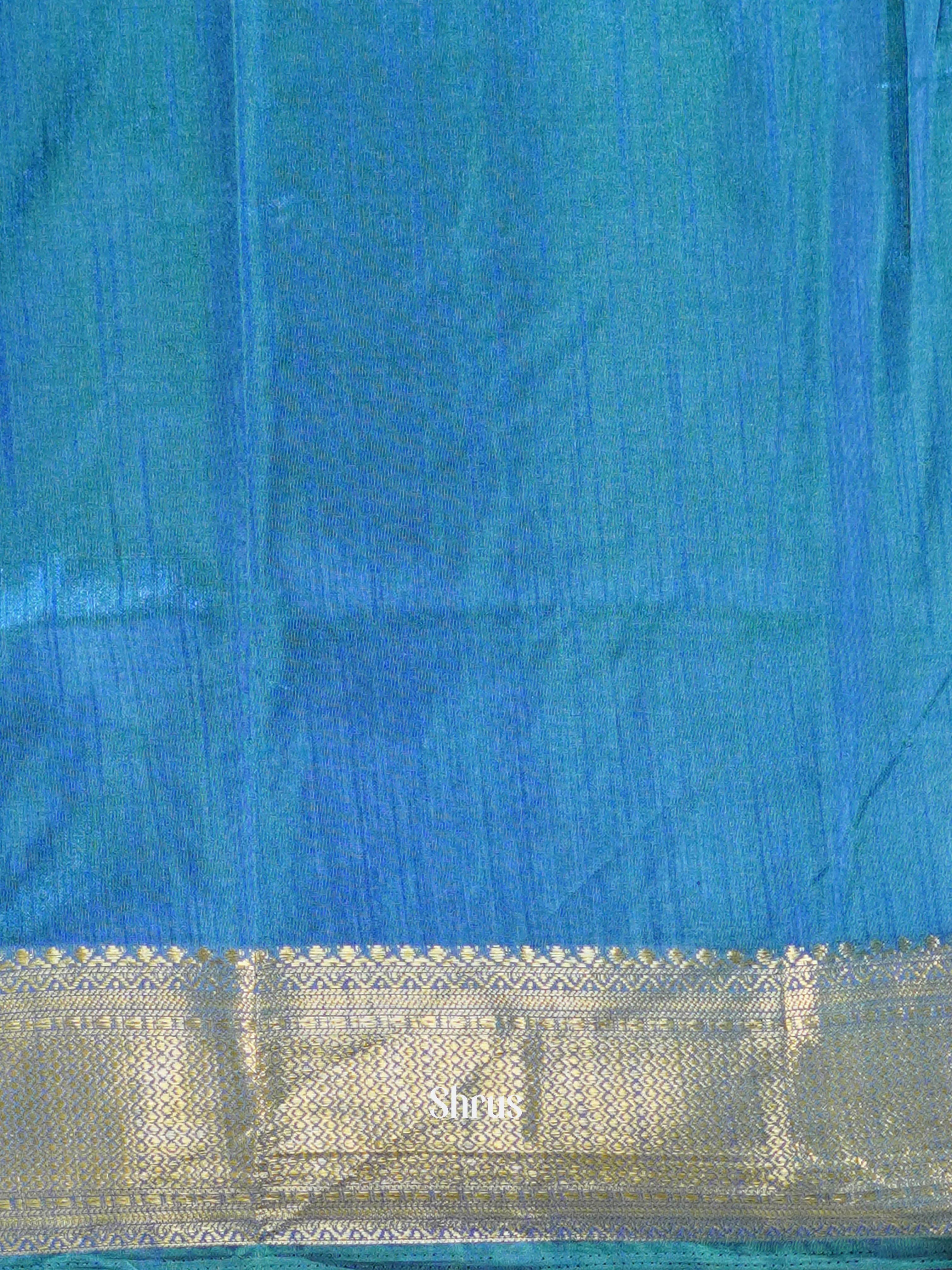 Green & Blue  - Semi Patola Saree