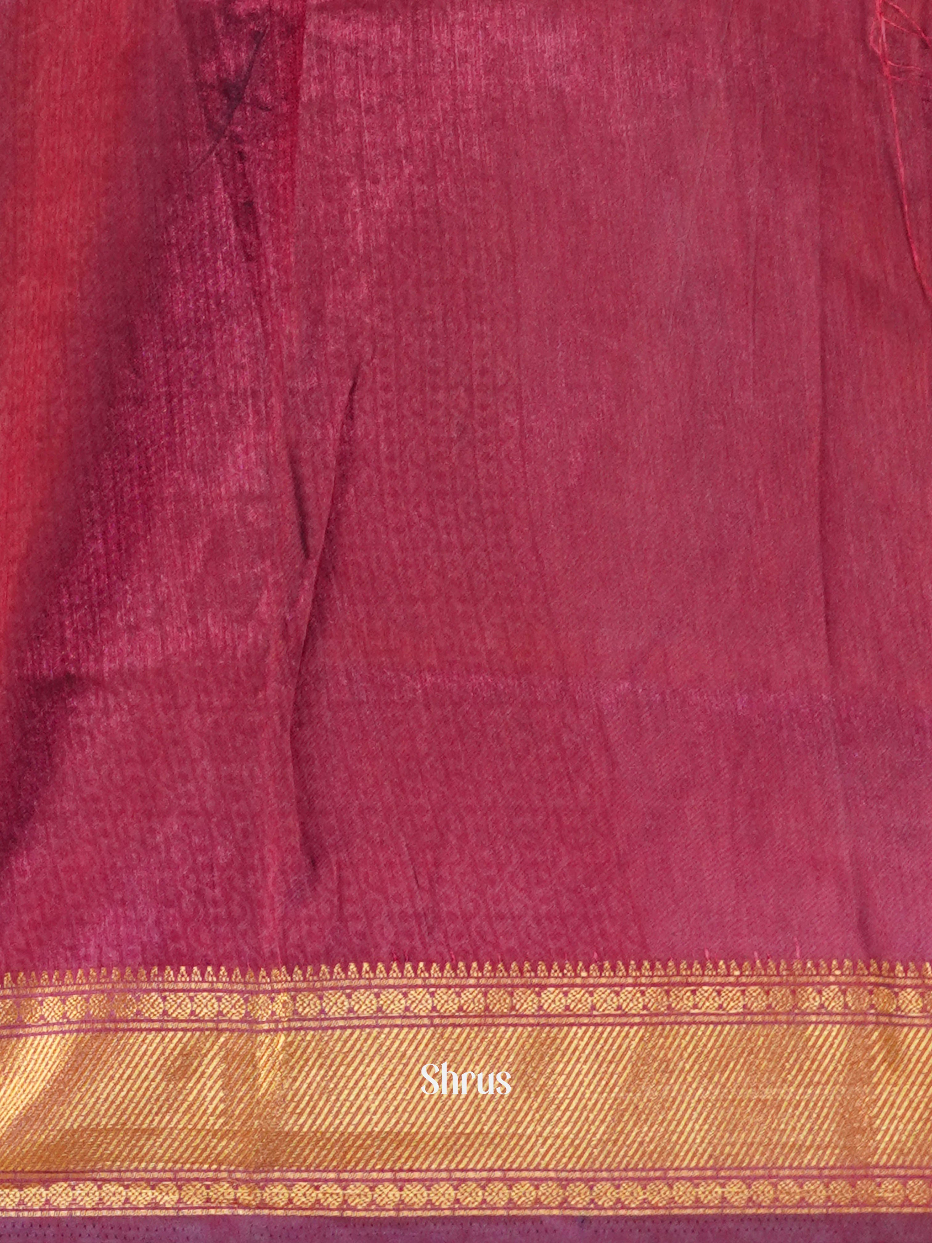 Black & Maroon - Semi Patola saree