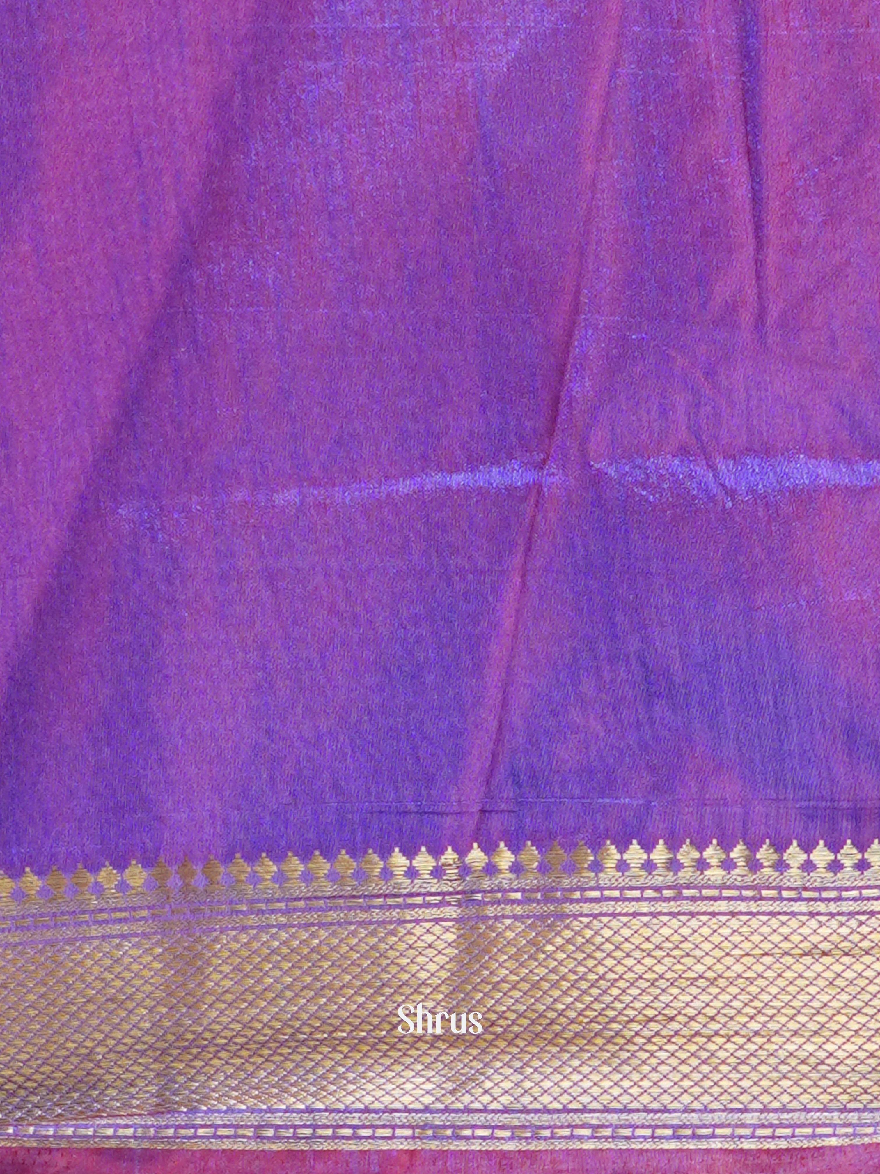 Red & Purple - Semi Patola Saree