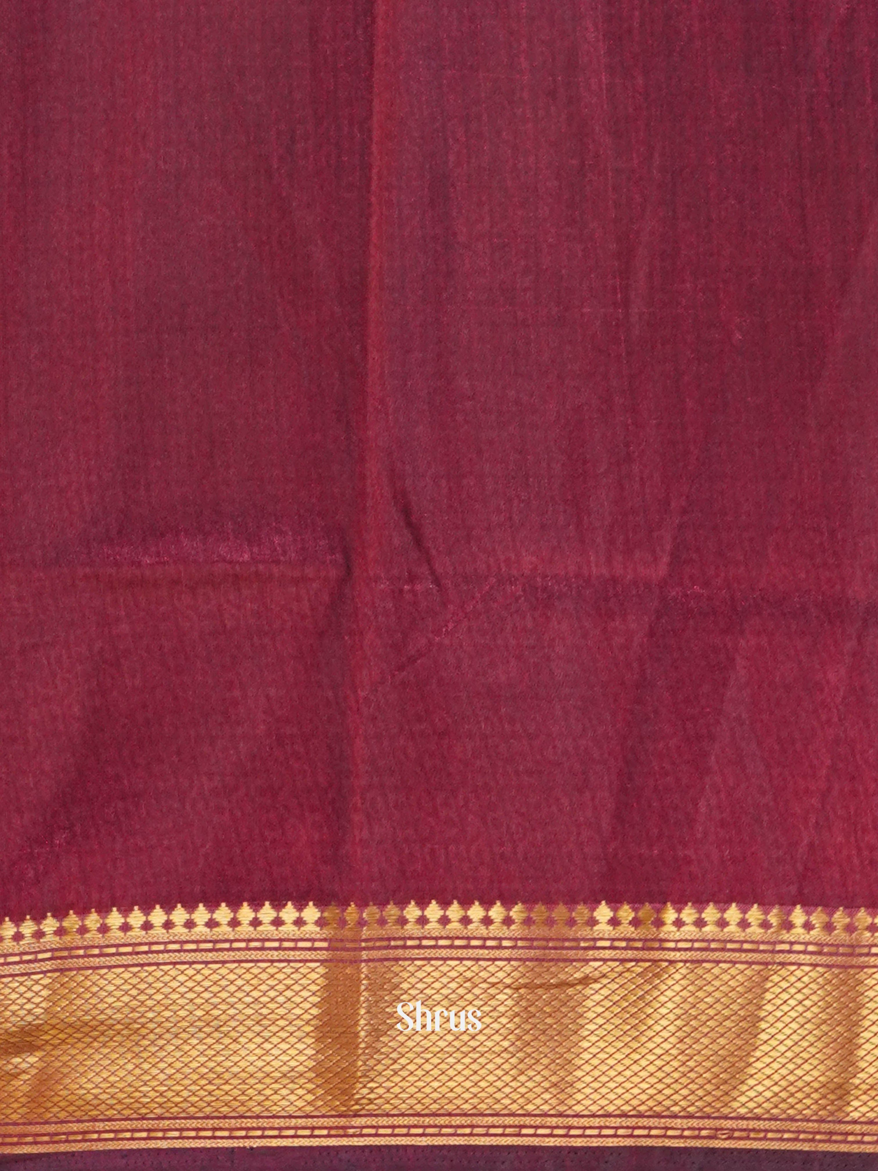 Black  & Maroon - Semi Patola Saree