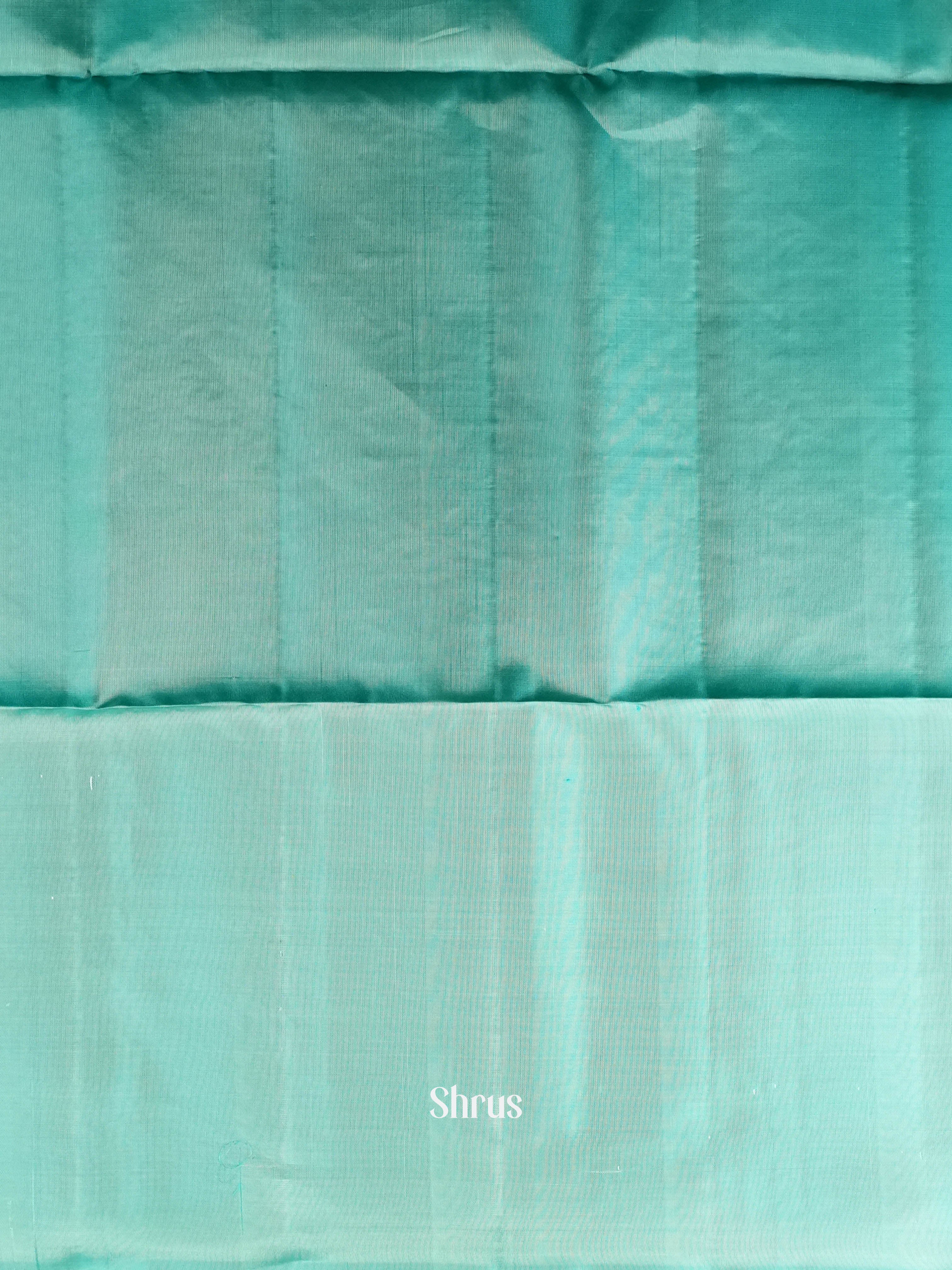 Teal  - Softsilk-halfpure Saree