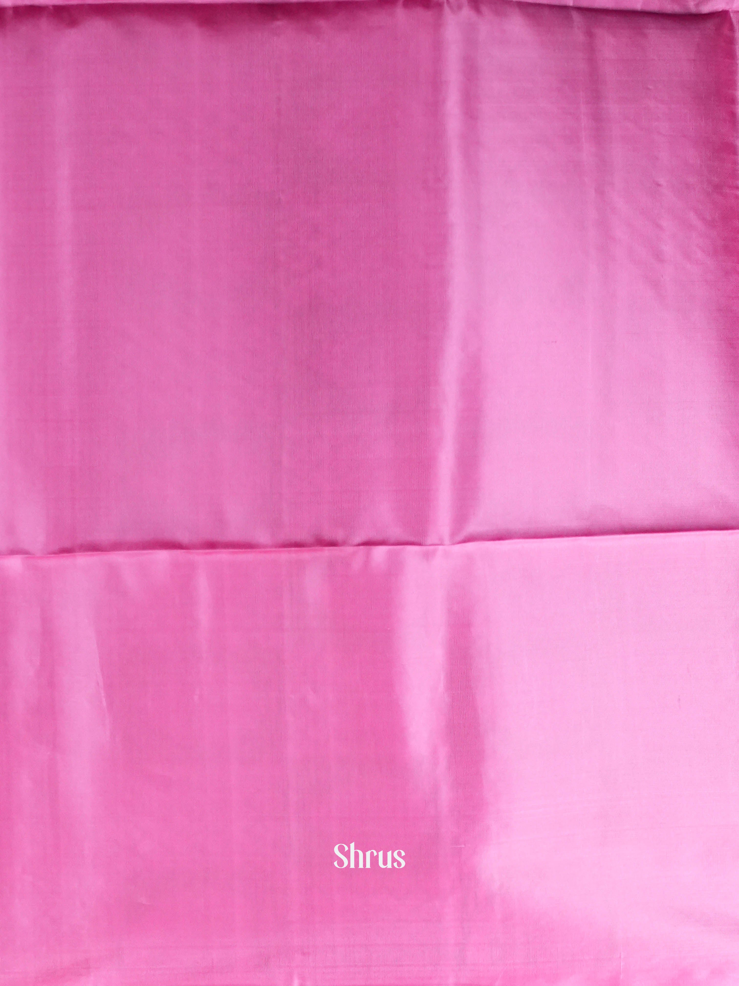 Rosy Pink  - Softsilk-halfpure Saree