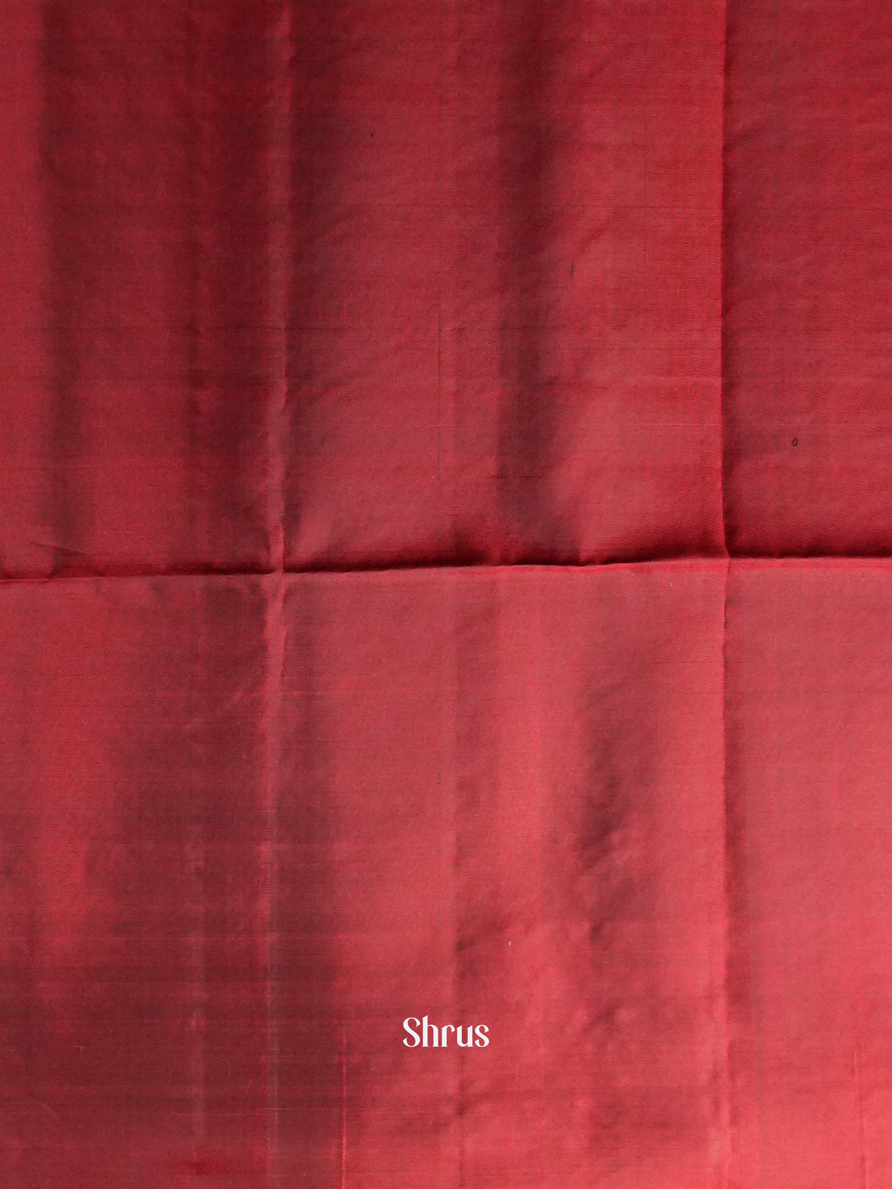 Red & Blue - Softsilk-halfpure Saree