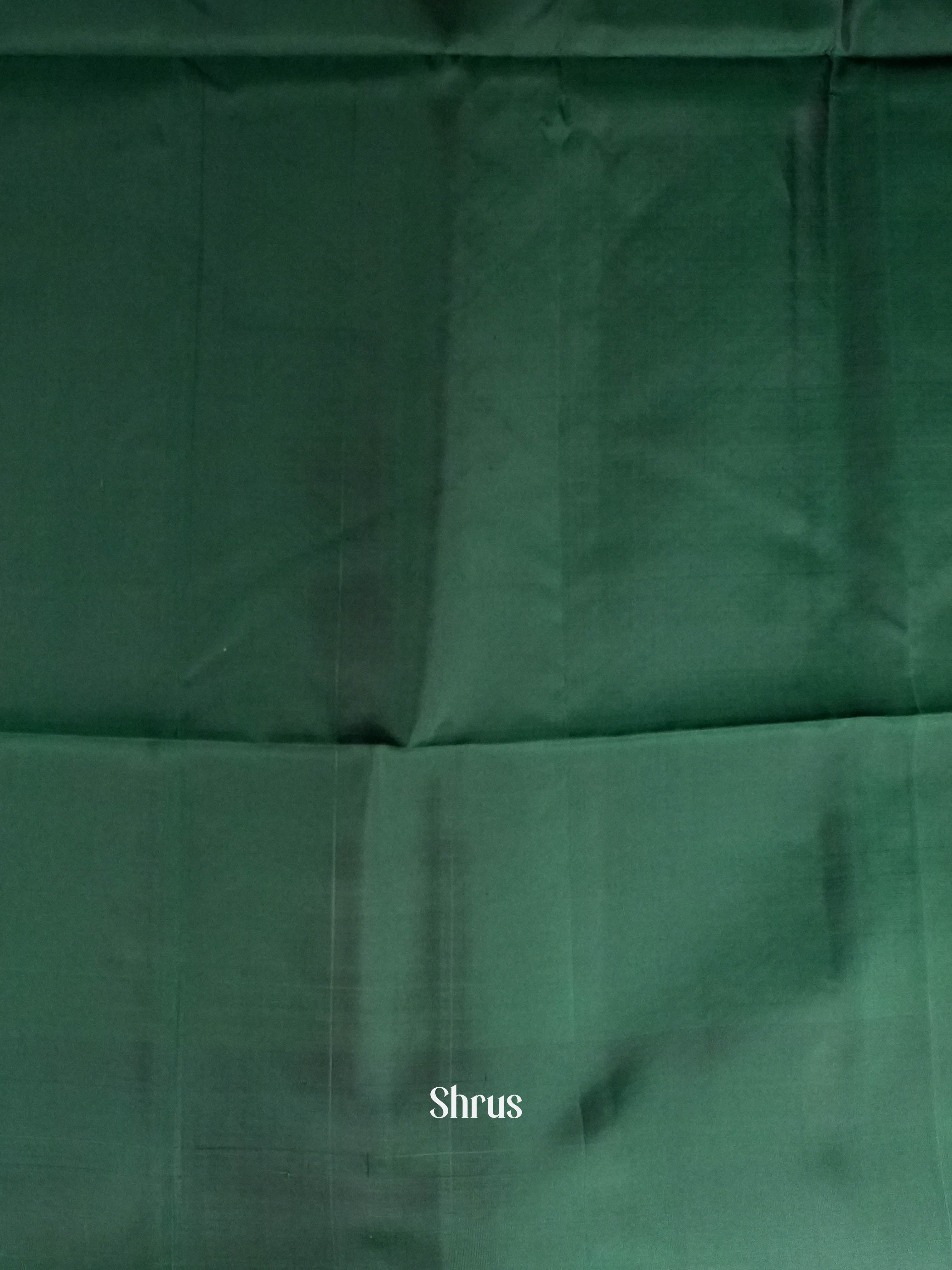 Green & Maroon  - Softsilk-halfpure Saree