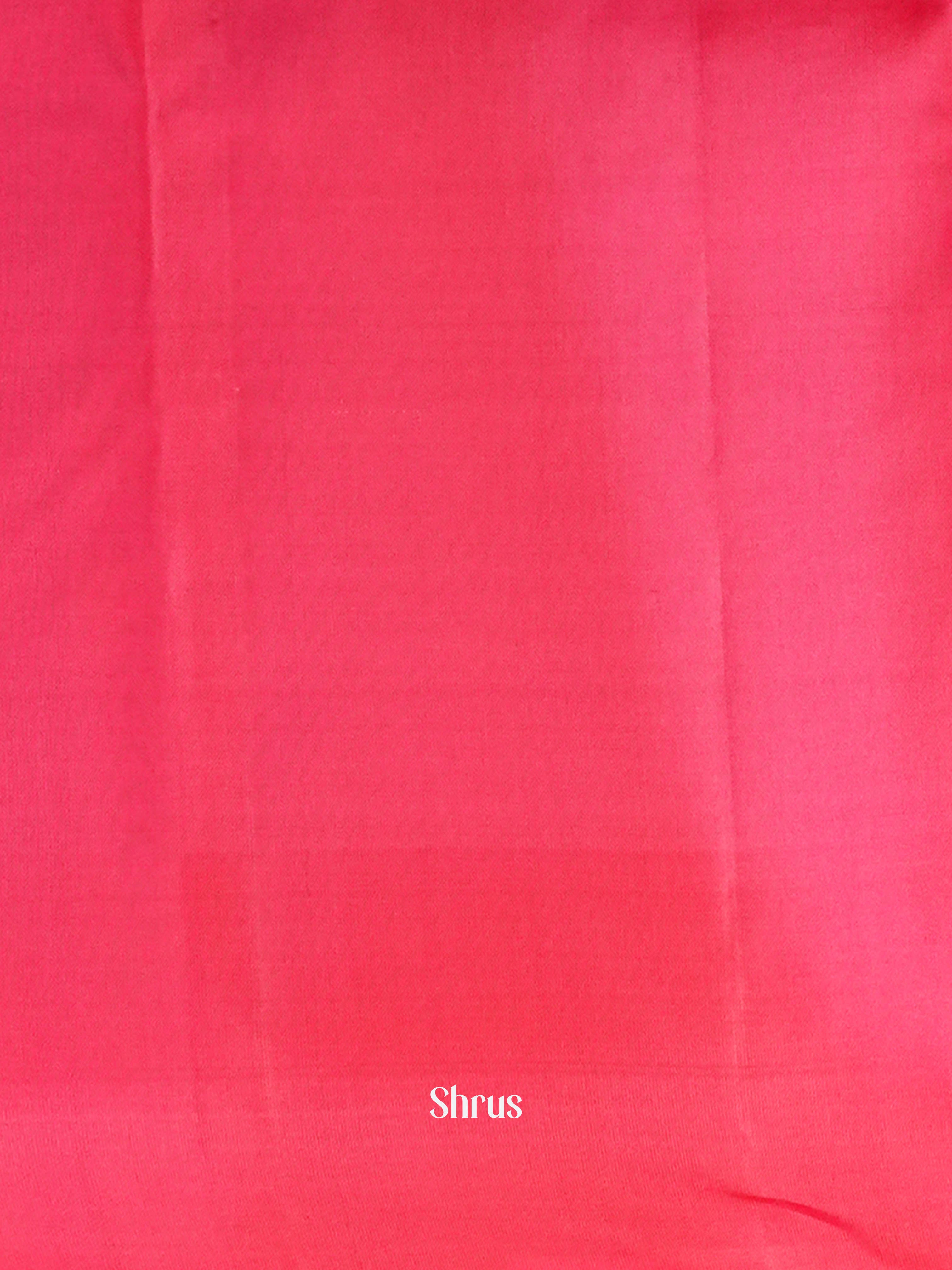 Double Shaded Orange & Rosy Red  - Softsilk-halfpure Saree