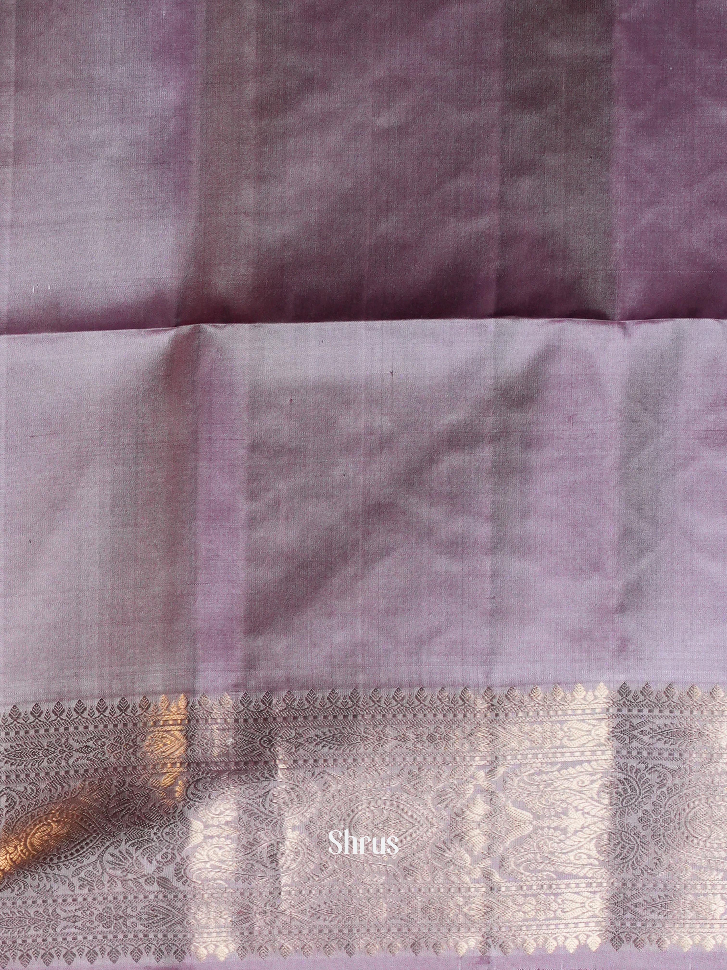 Bright Yellow & Light lavender  - Soft Silk Saree