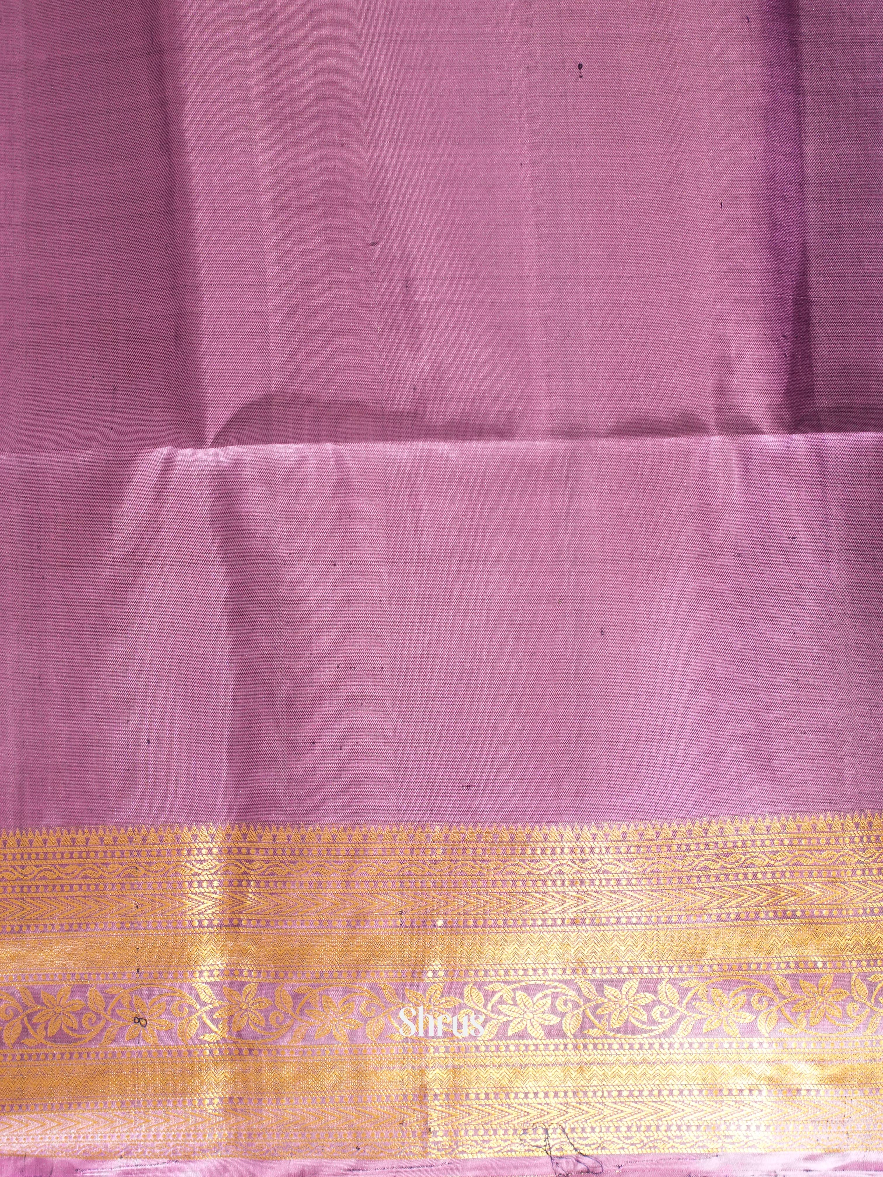 Violet & Purple - Soft Silk Saree