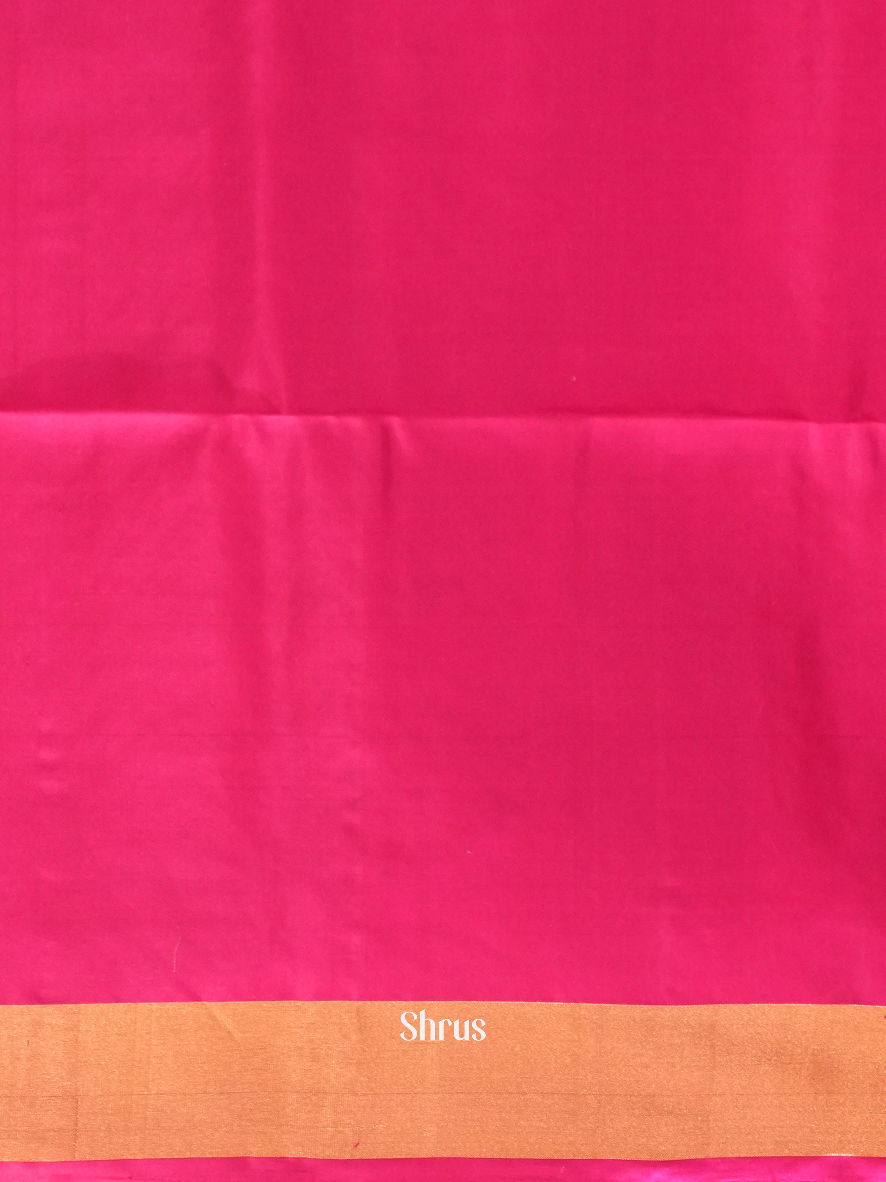 Blue & Pink - Soft Silk Saree