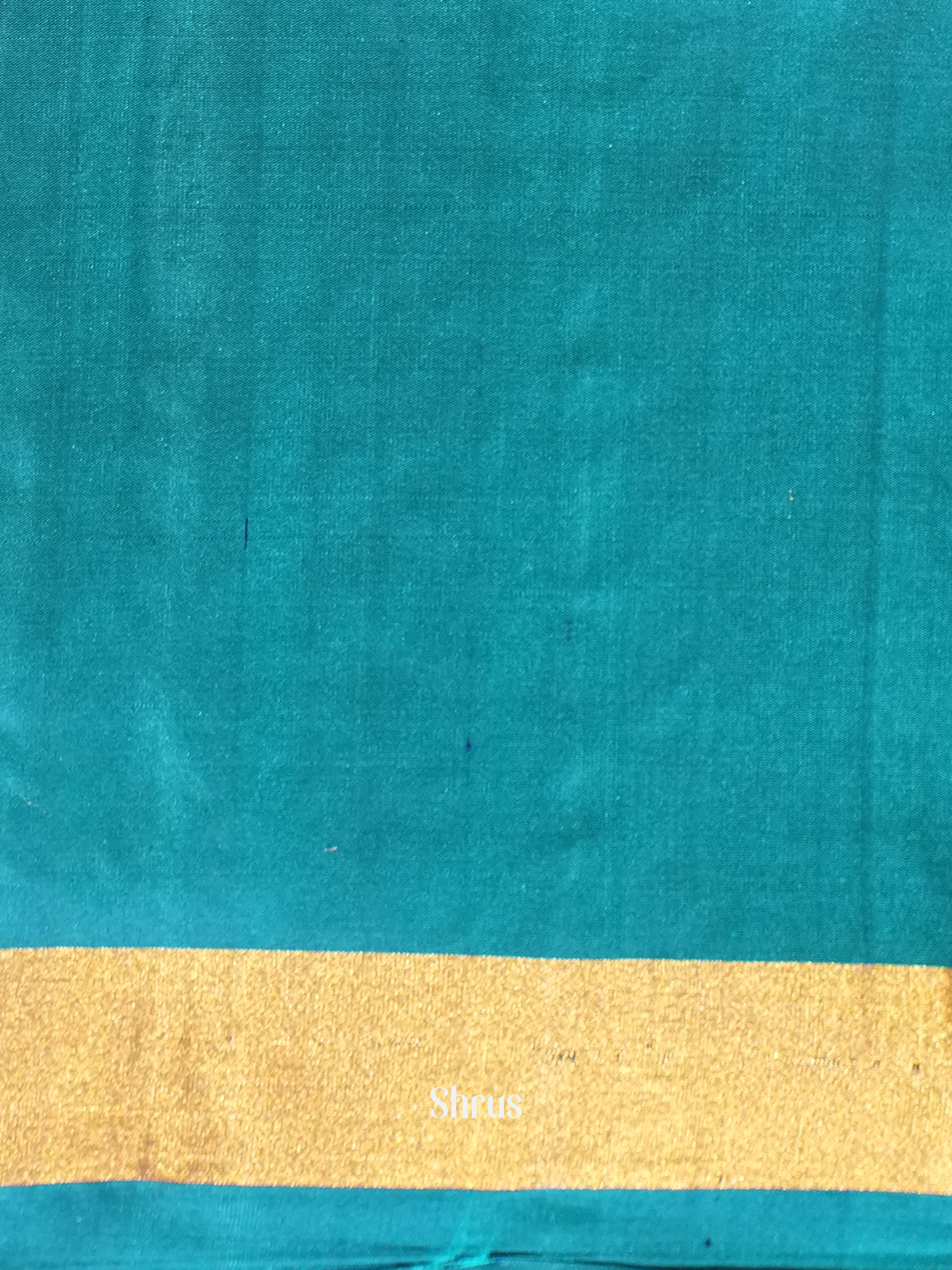 Navy Blue & Blue - Soft Silk Saree