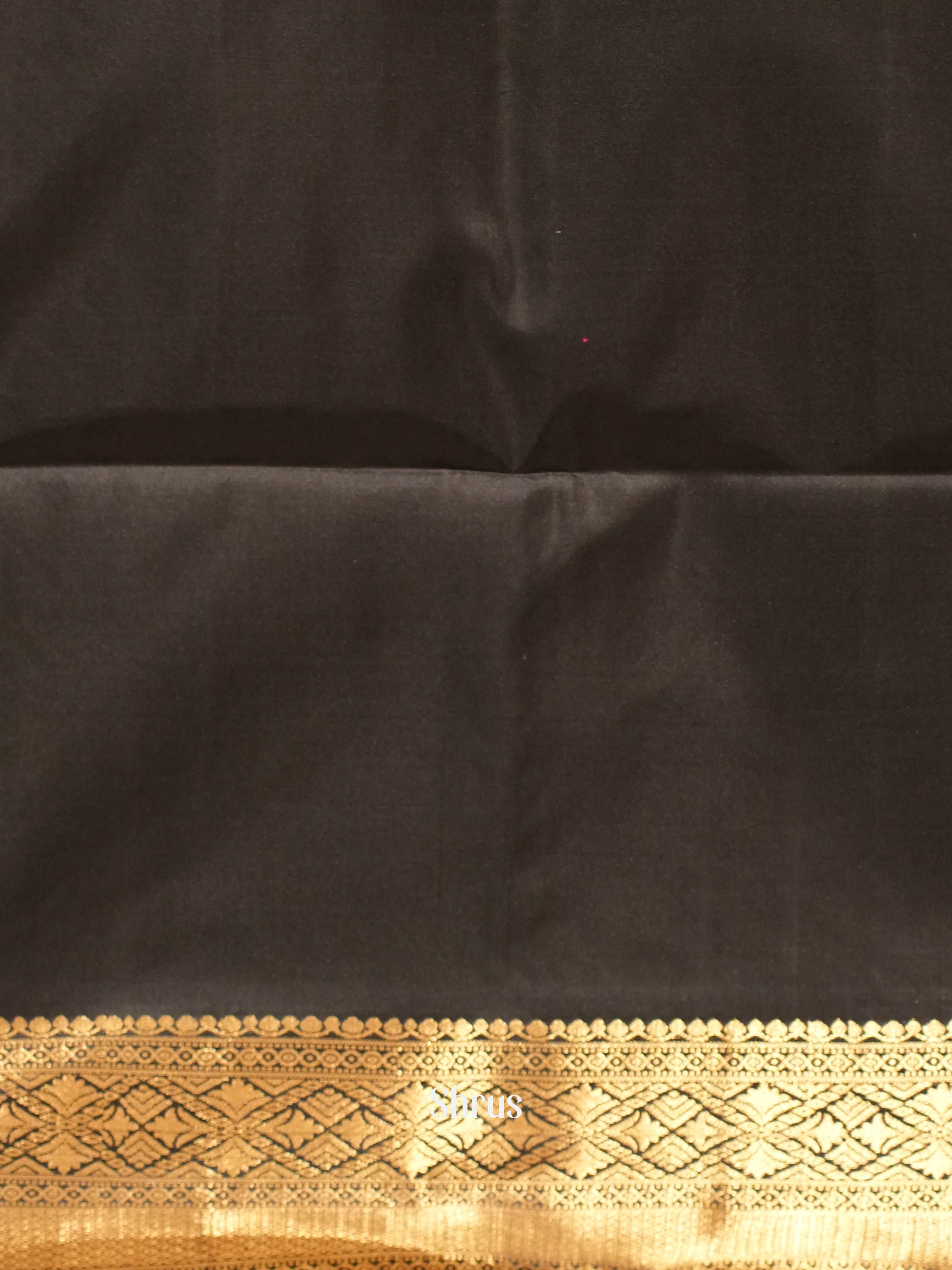 Maroon & Black - Soft Silk Saree