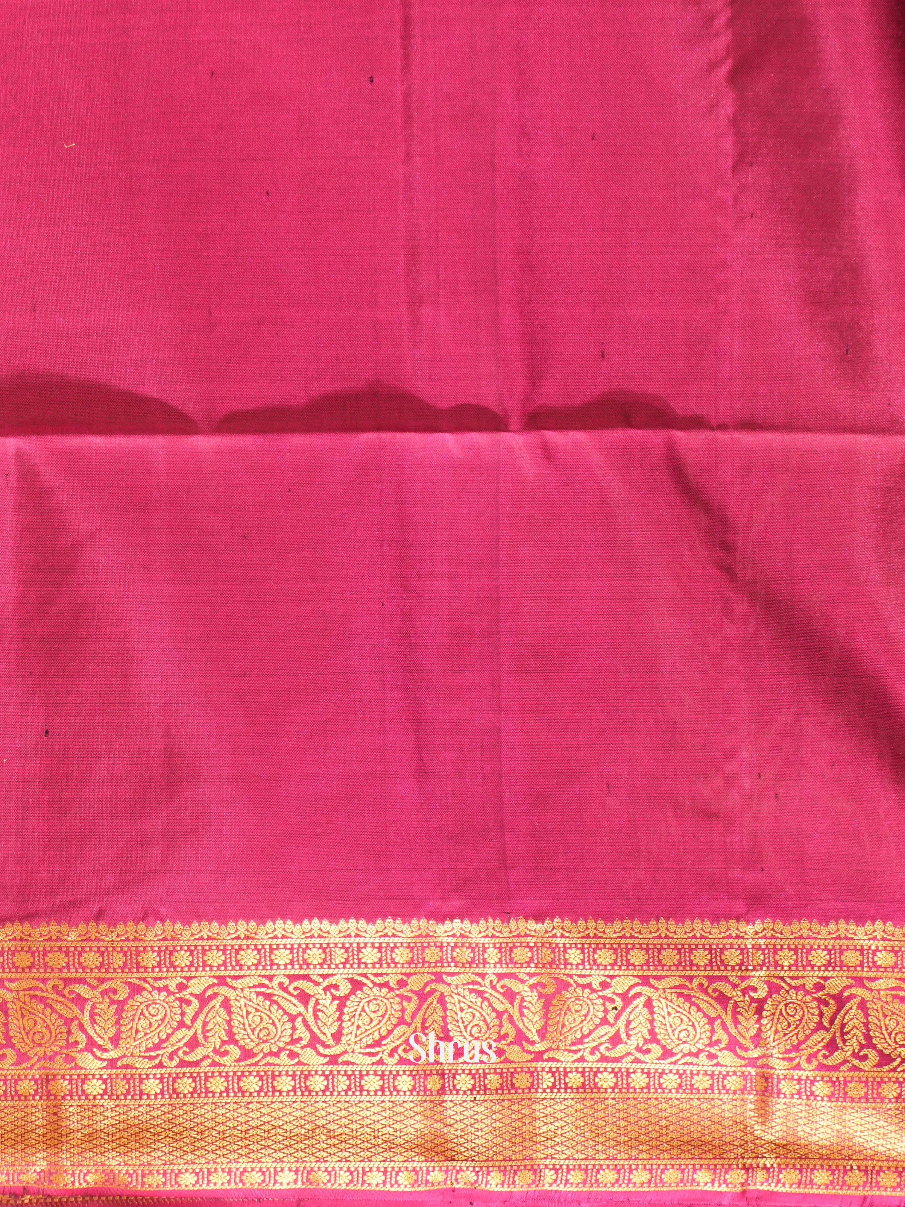 Green & Maroon - Soft Silk Saree