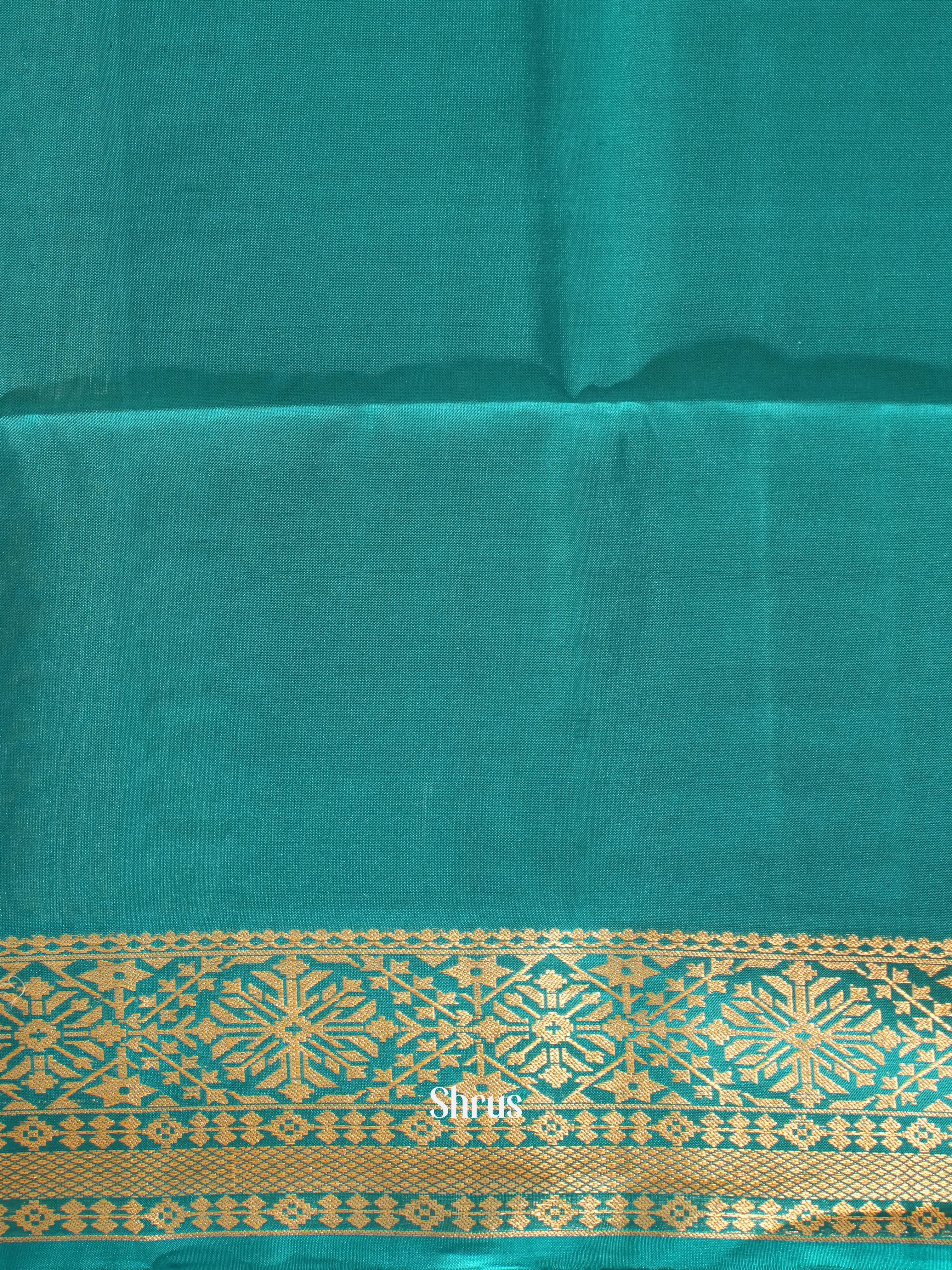 Mild Lavender & Teal - Soft Silk Saree