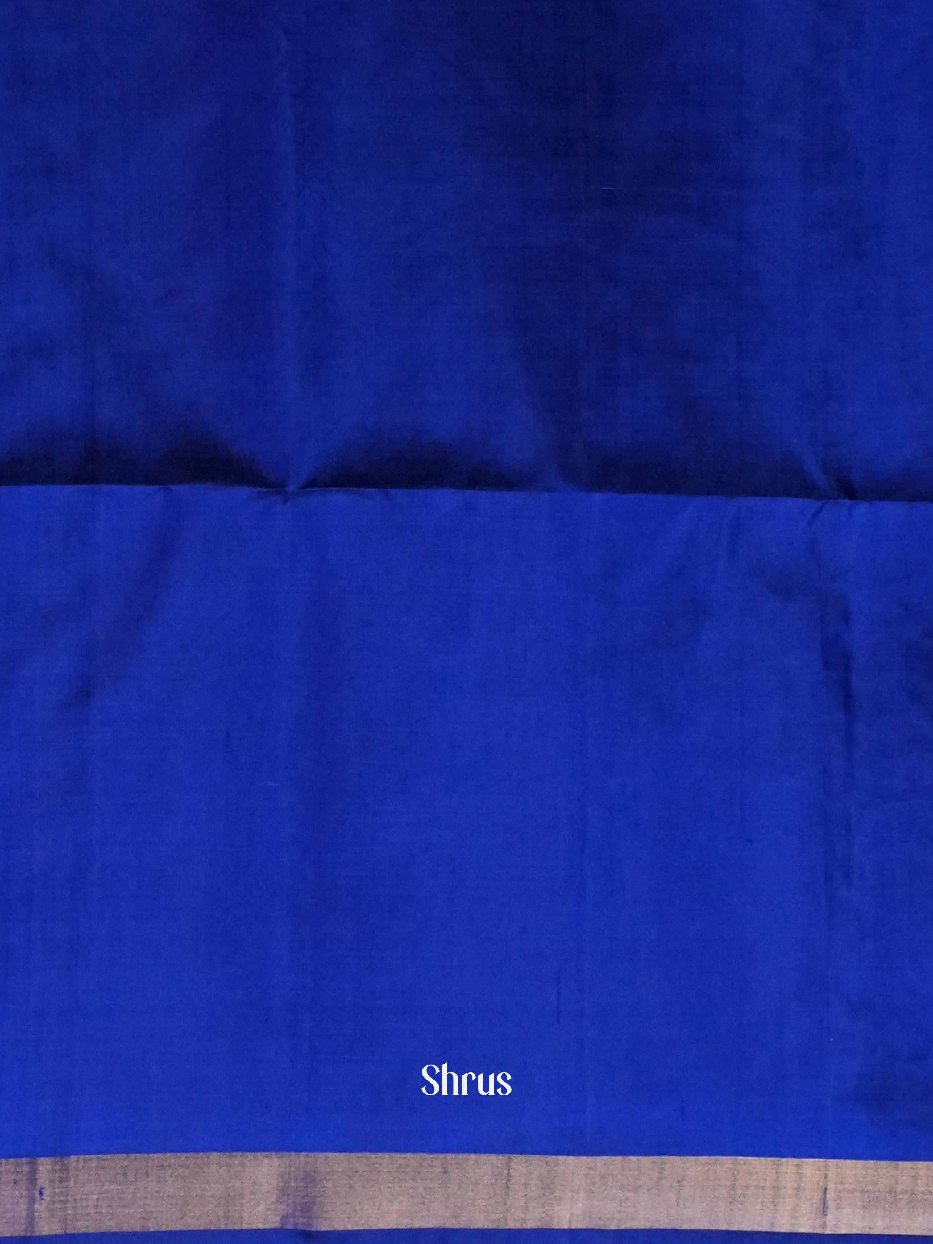 Indigo & Green  - Soft Silk Saree