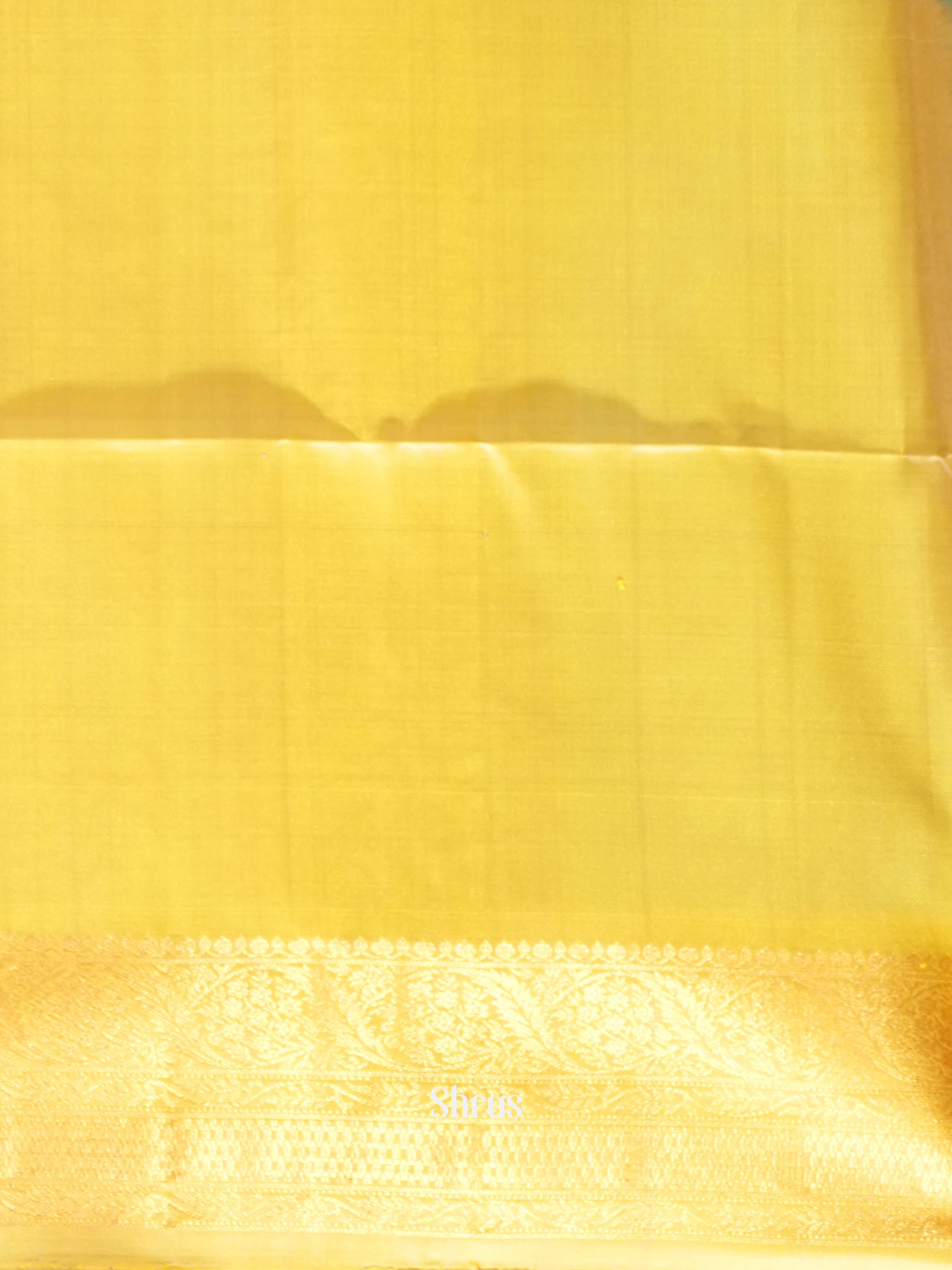 Blue & Yellow - Soft Silk Saree