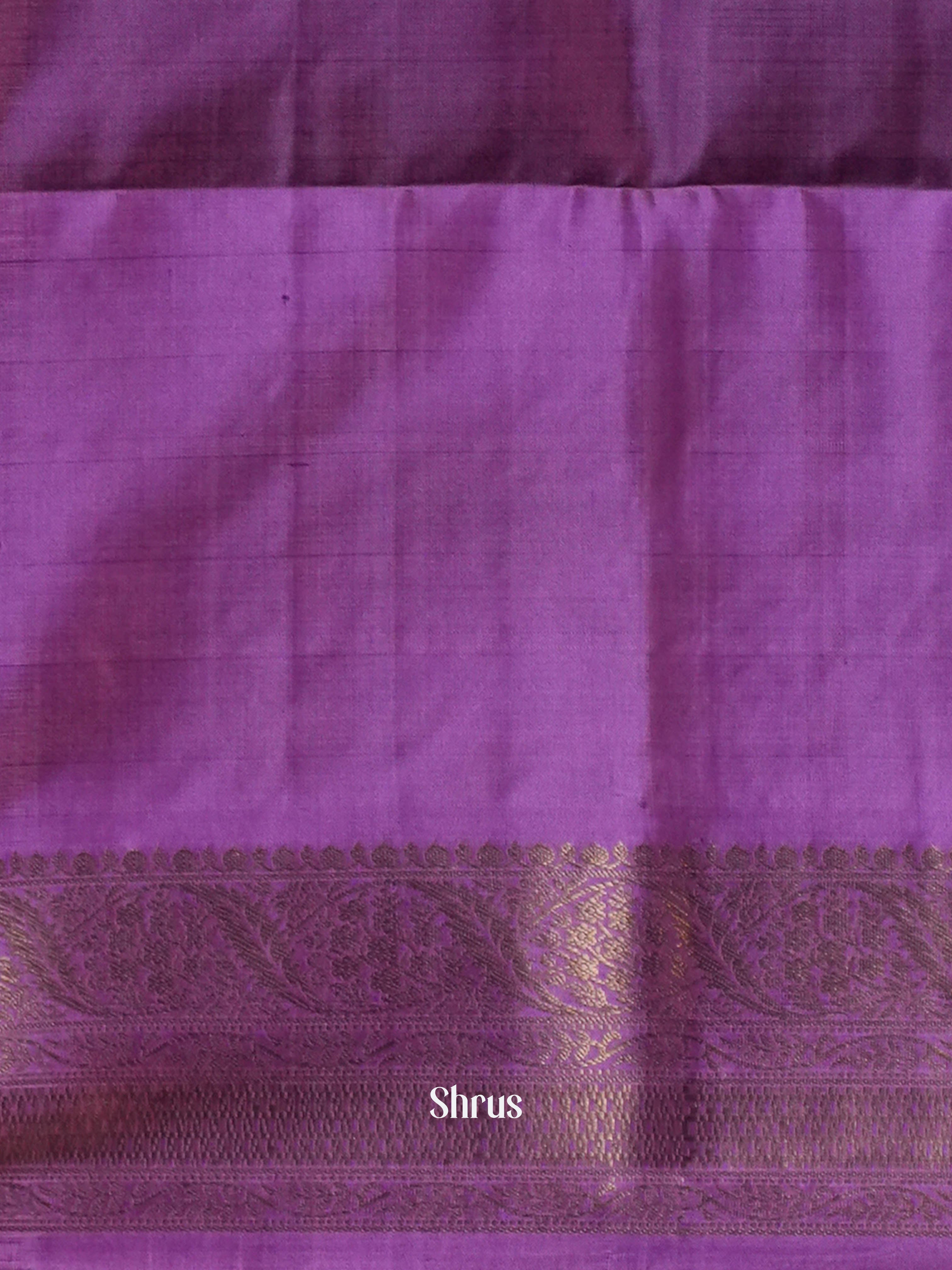 Imperial Purple & Violet pink  - Soft Silk Saree