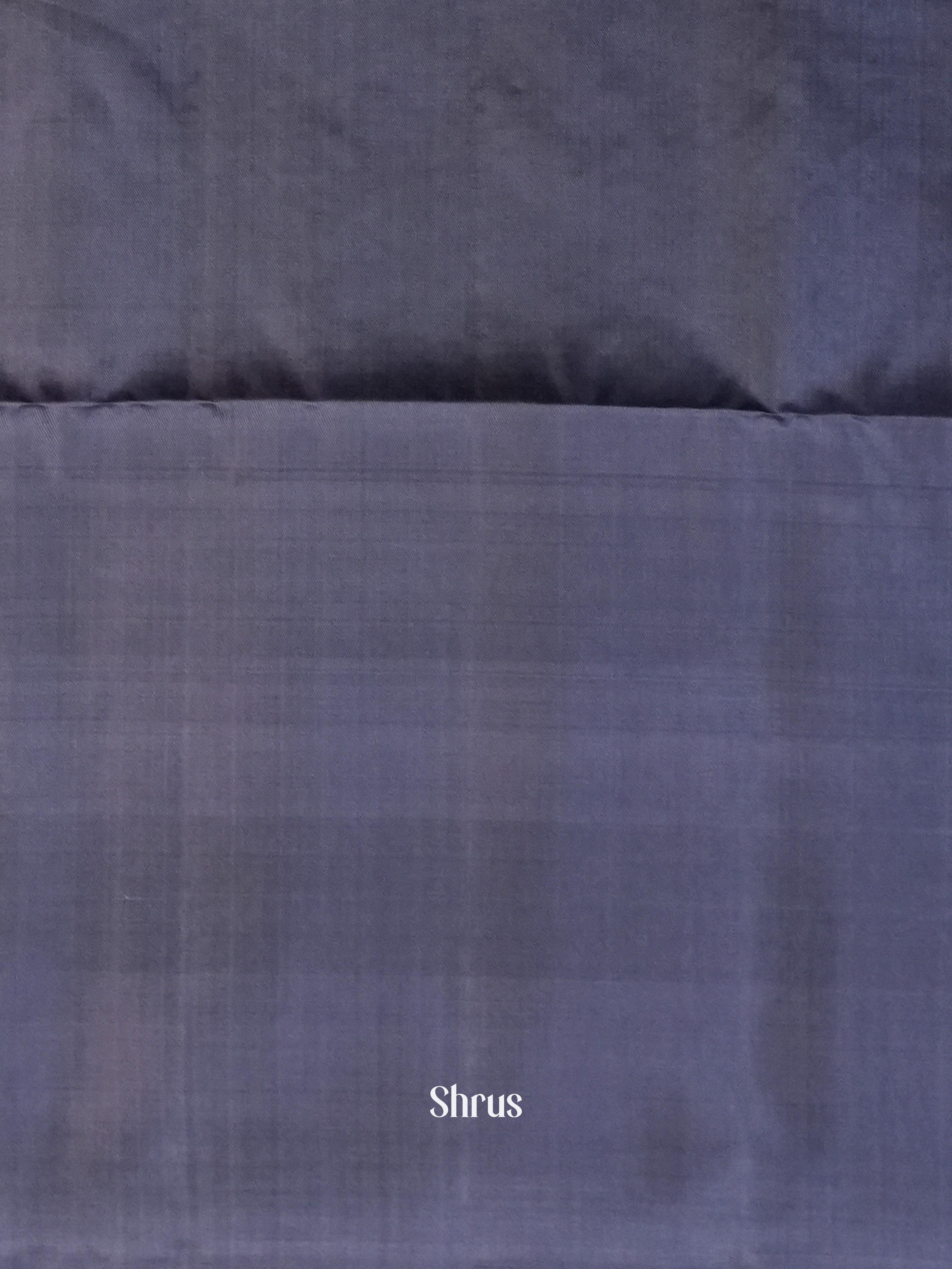 Blue & Grey  - Soft Silk Saree