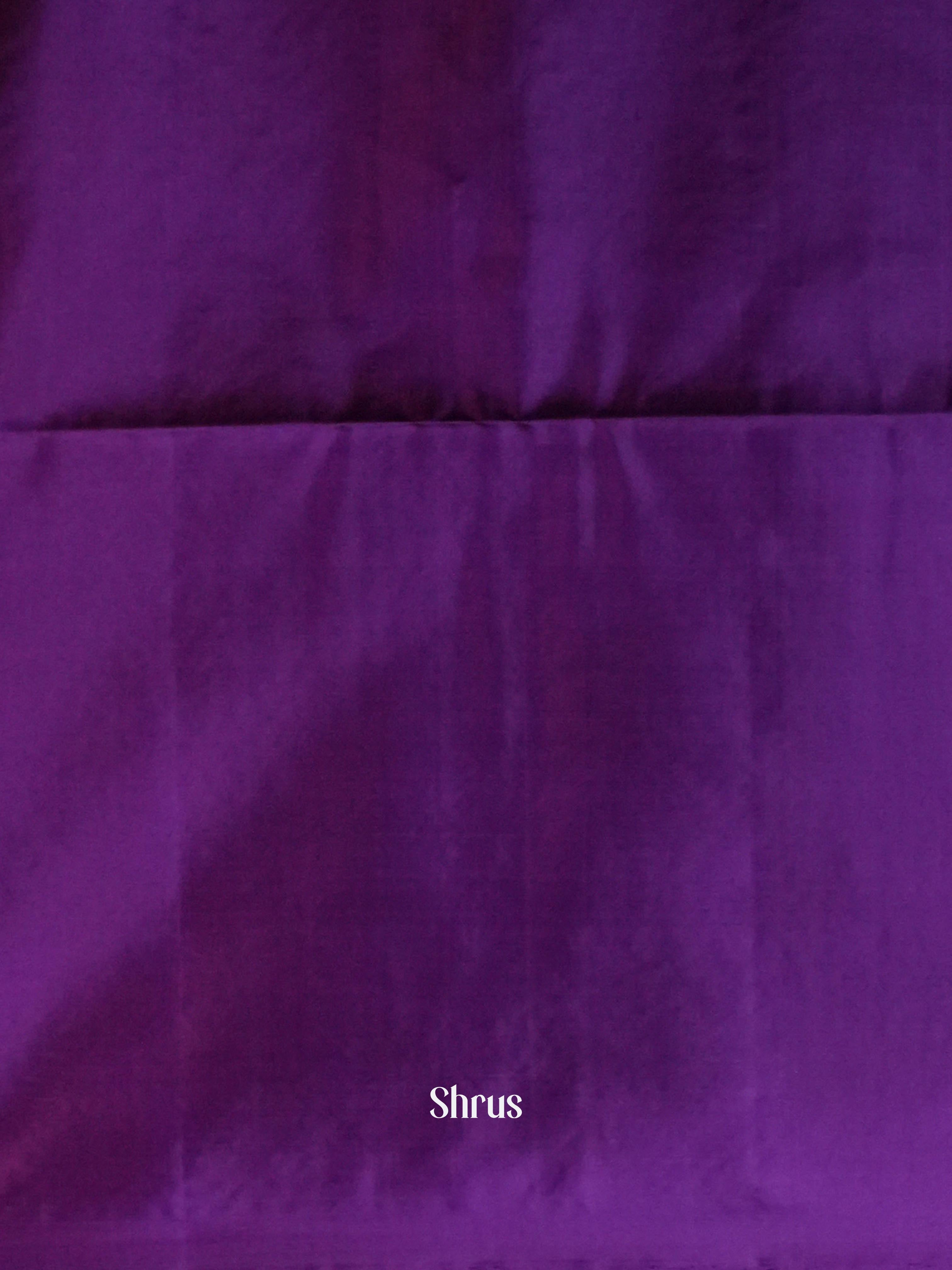 Purple & Orange & Pink  - Soft Silk Saree