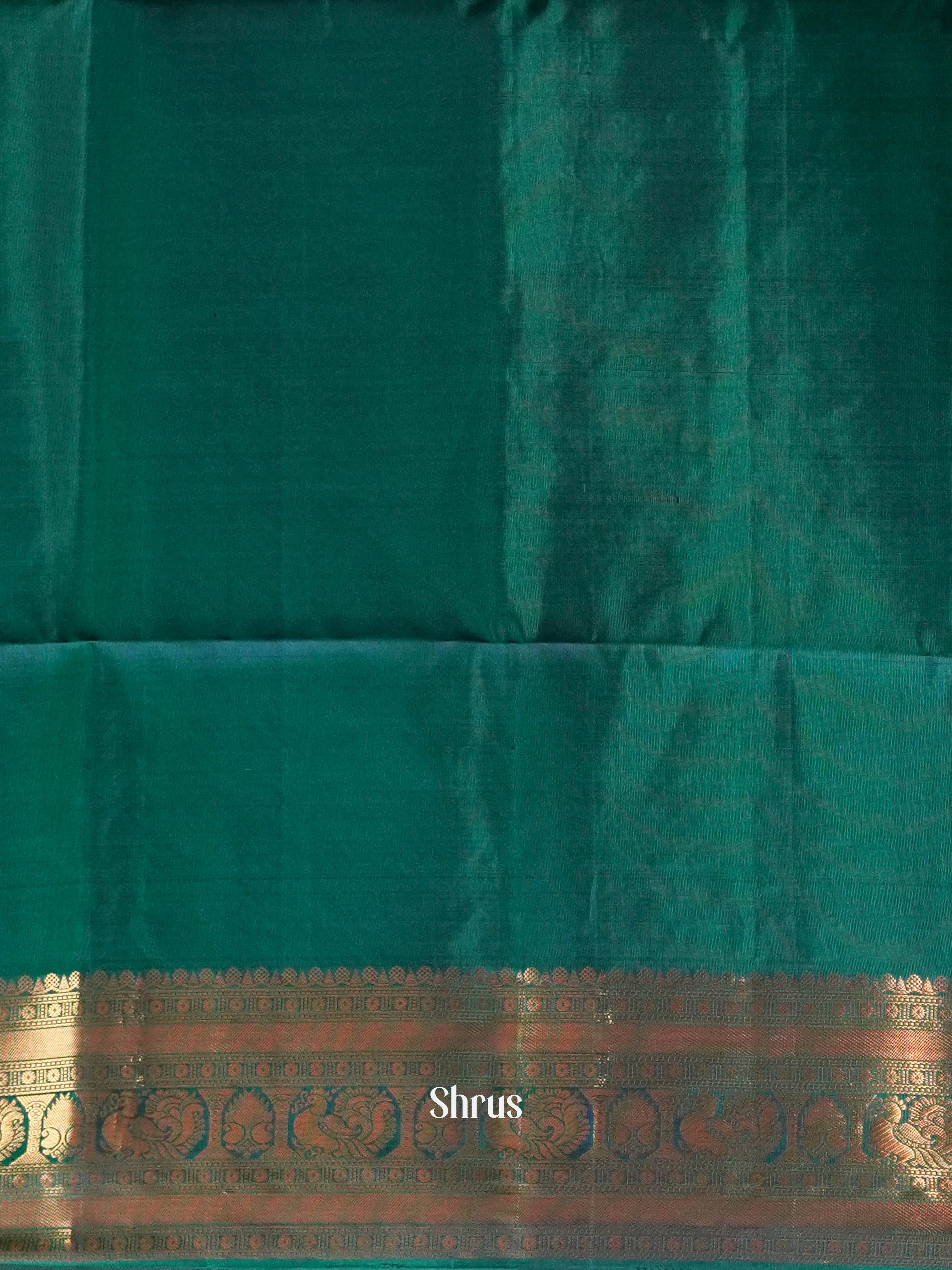 Purple & Teal - Soft Silk saree