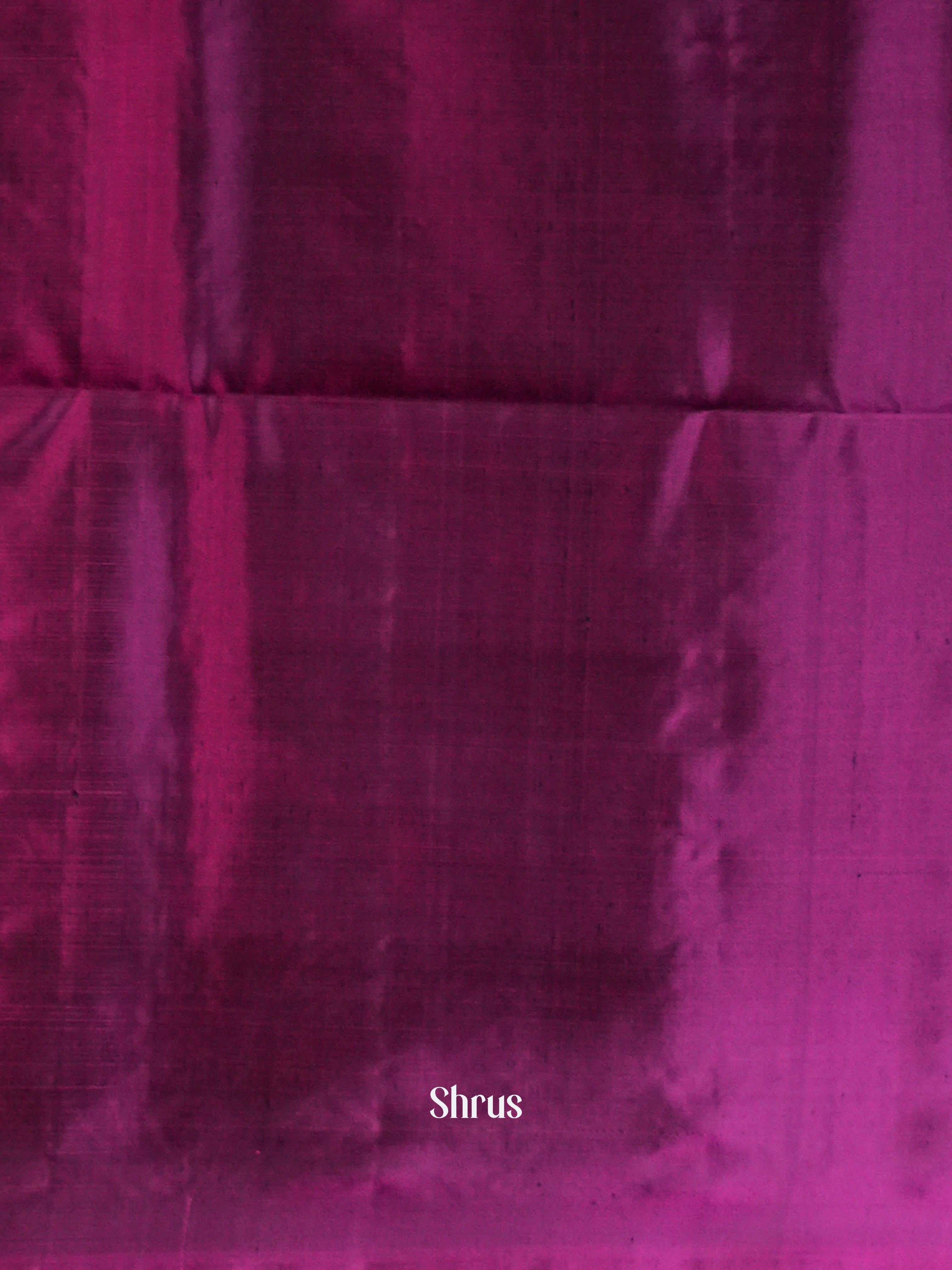 Green & Pinkish Marroon - Soft Silk Saree