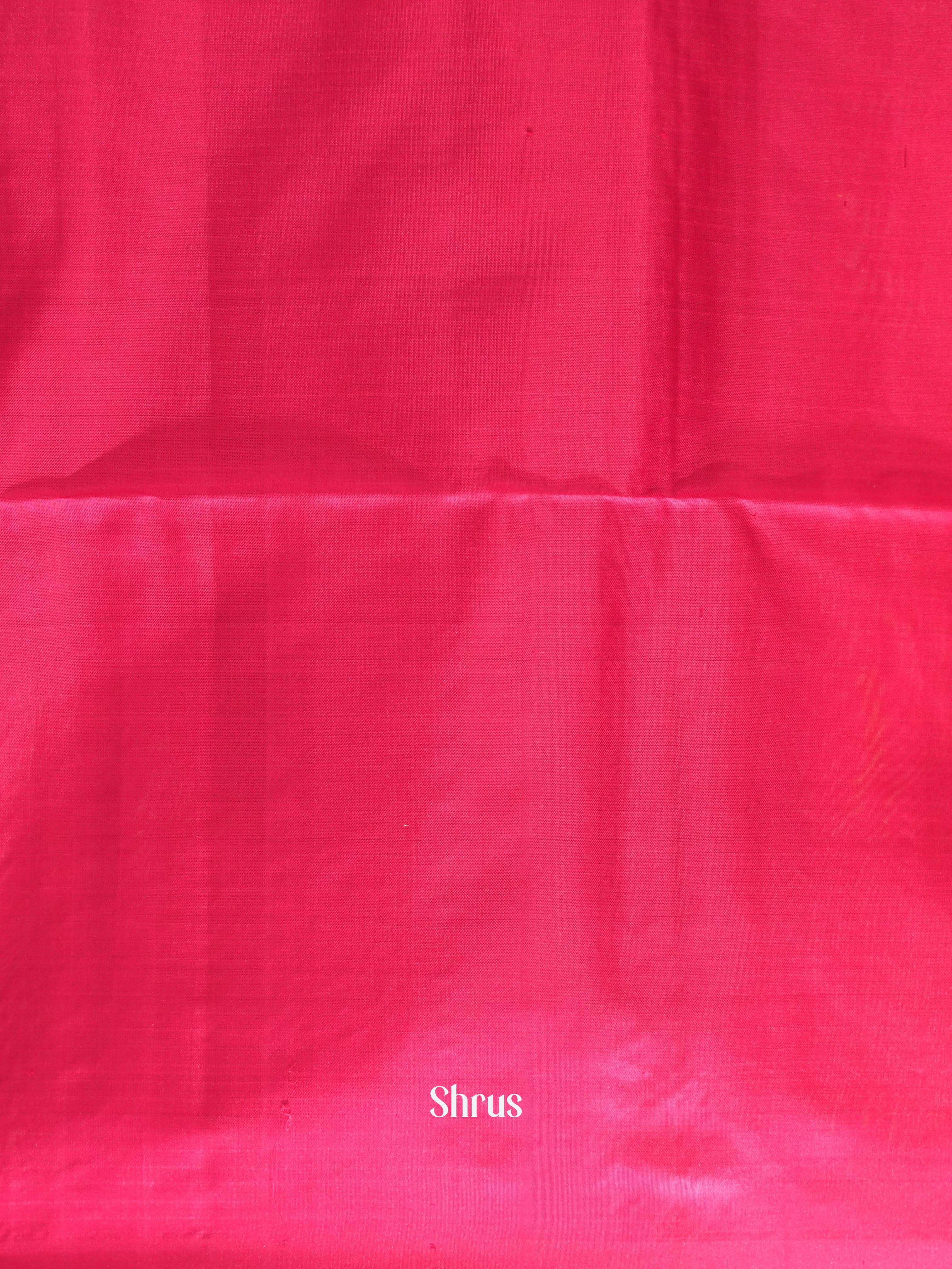 Dark Green & Pink - Soft Silk Saree