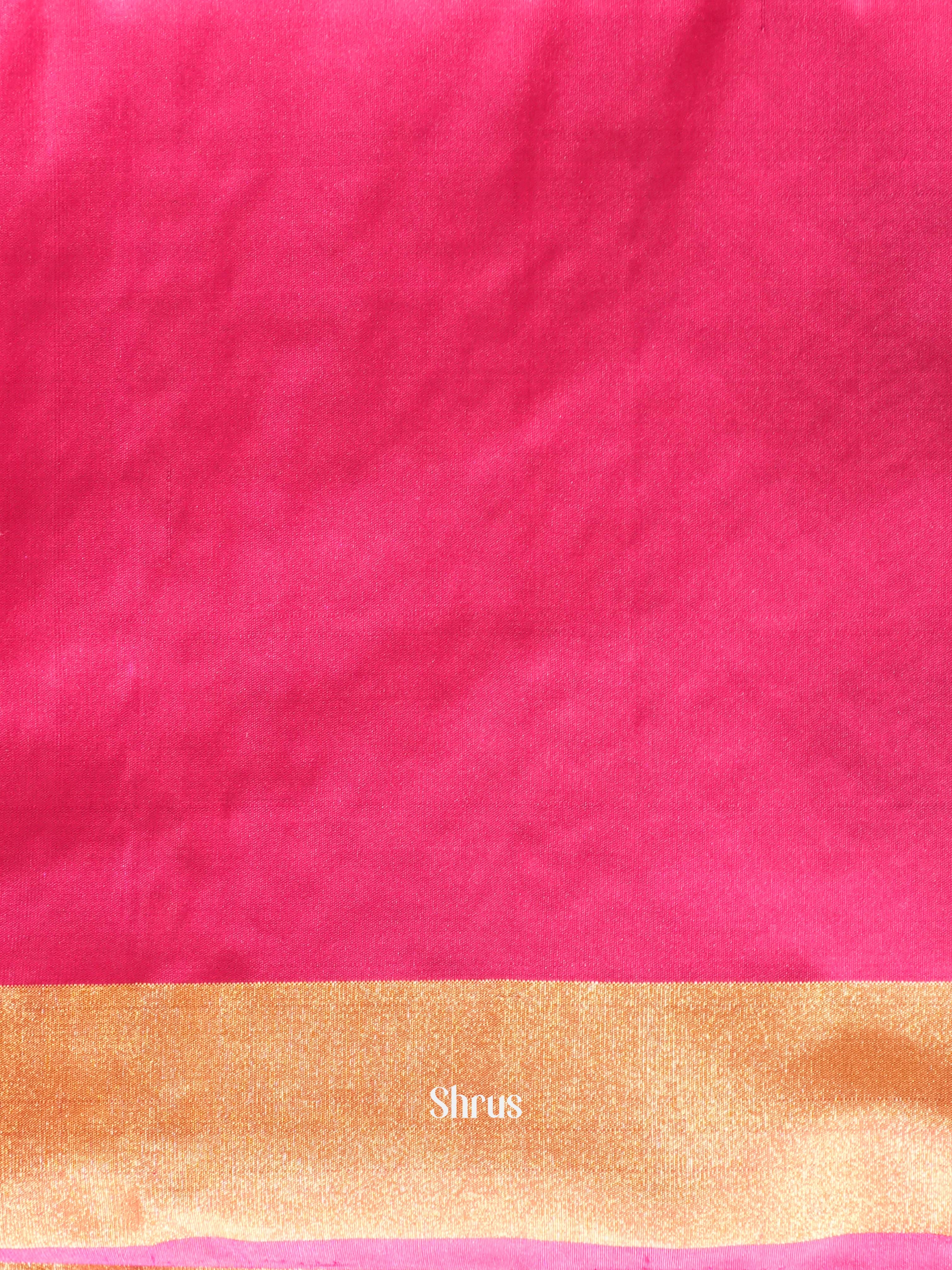 Blue & Pink - Soft Silk Saree