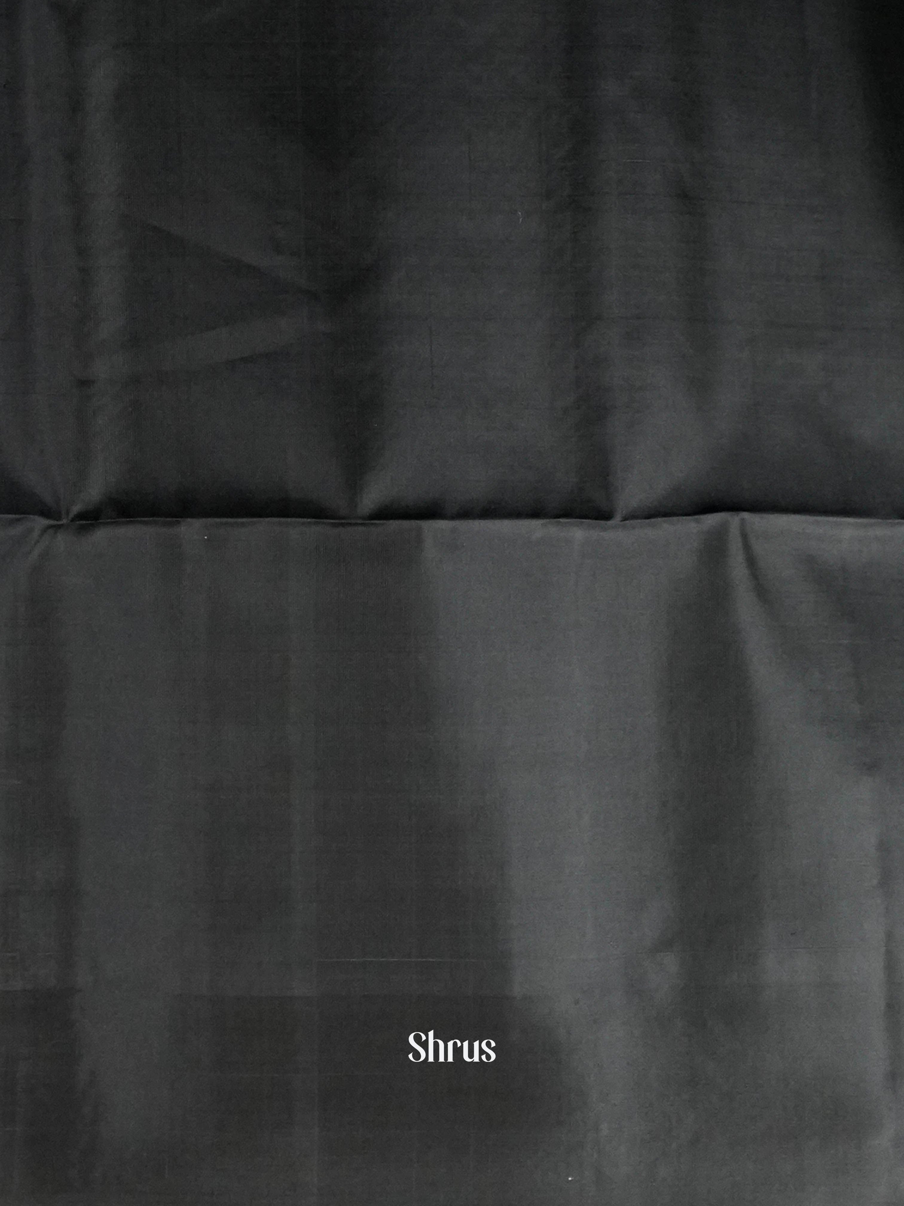 Black & Olive Grey  - Softsilk-halfpure Saree