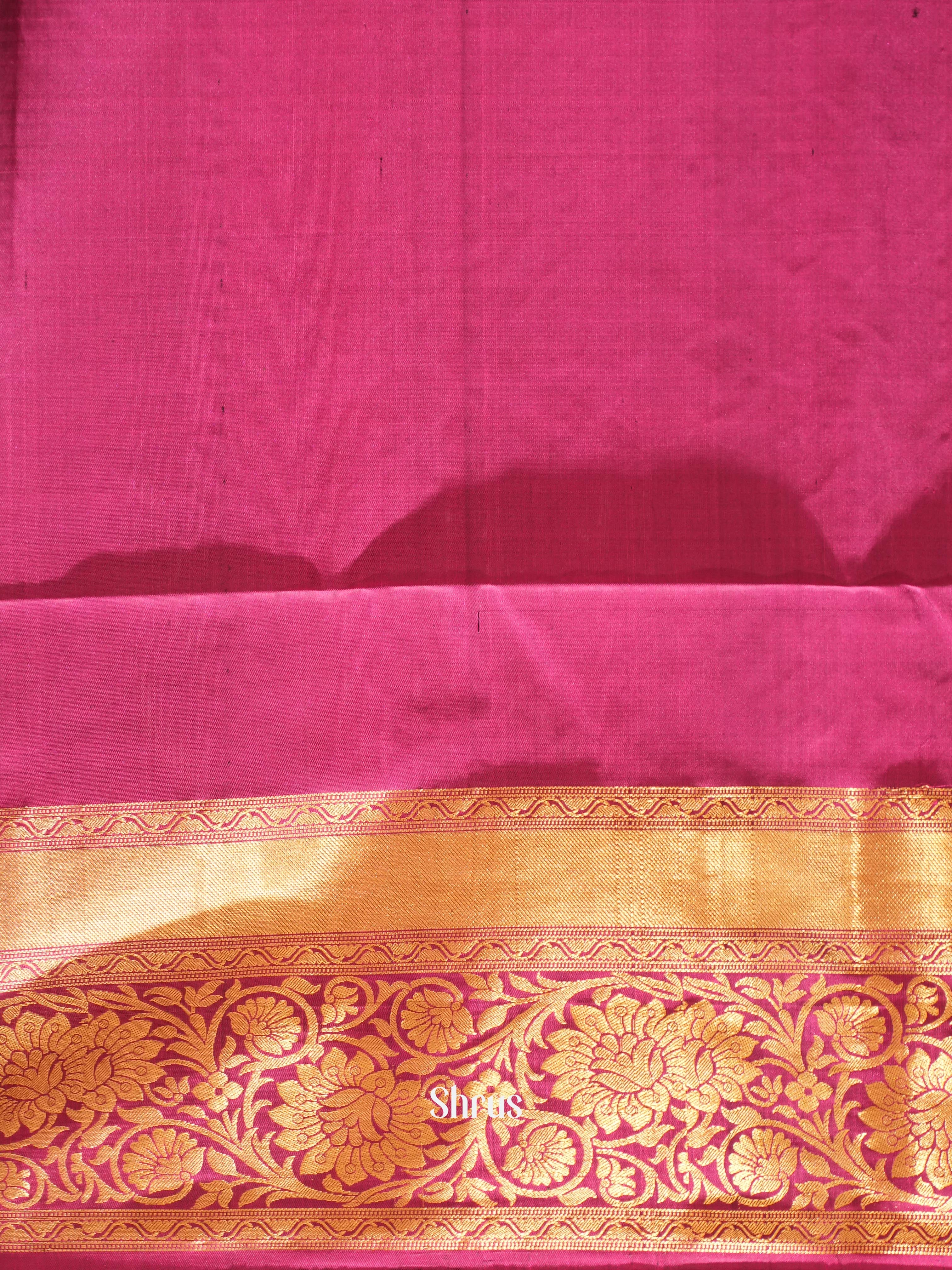 Green & Purple  - Soft Silk Saree