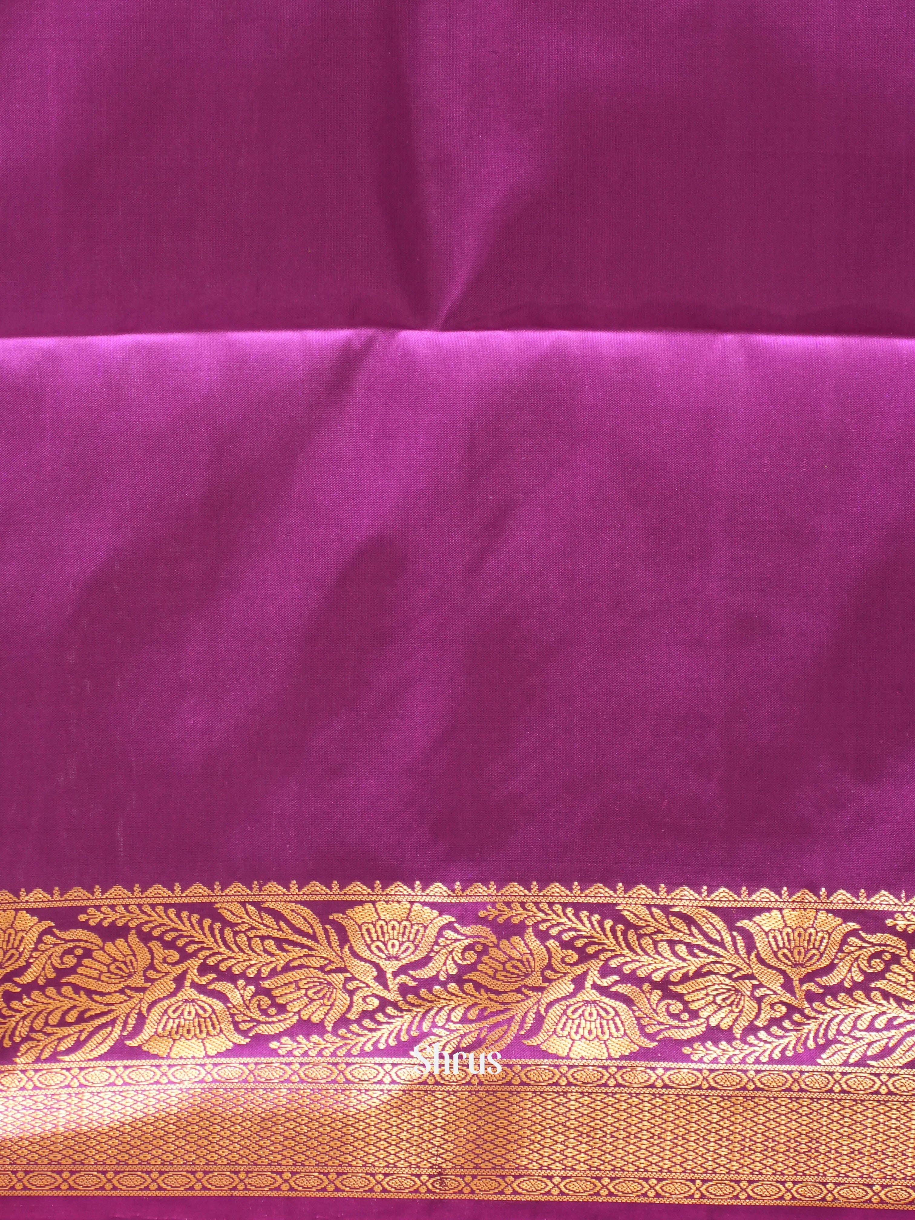 Green & Purple - Soft Silk Saree