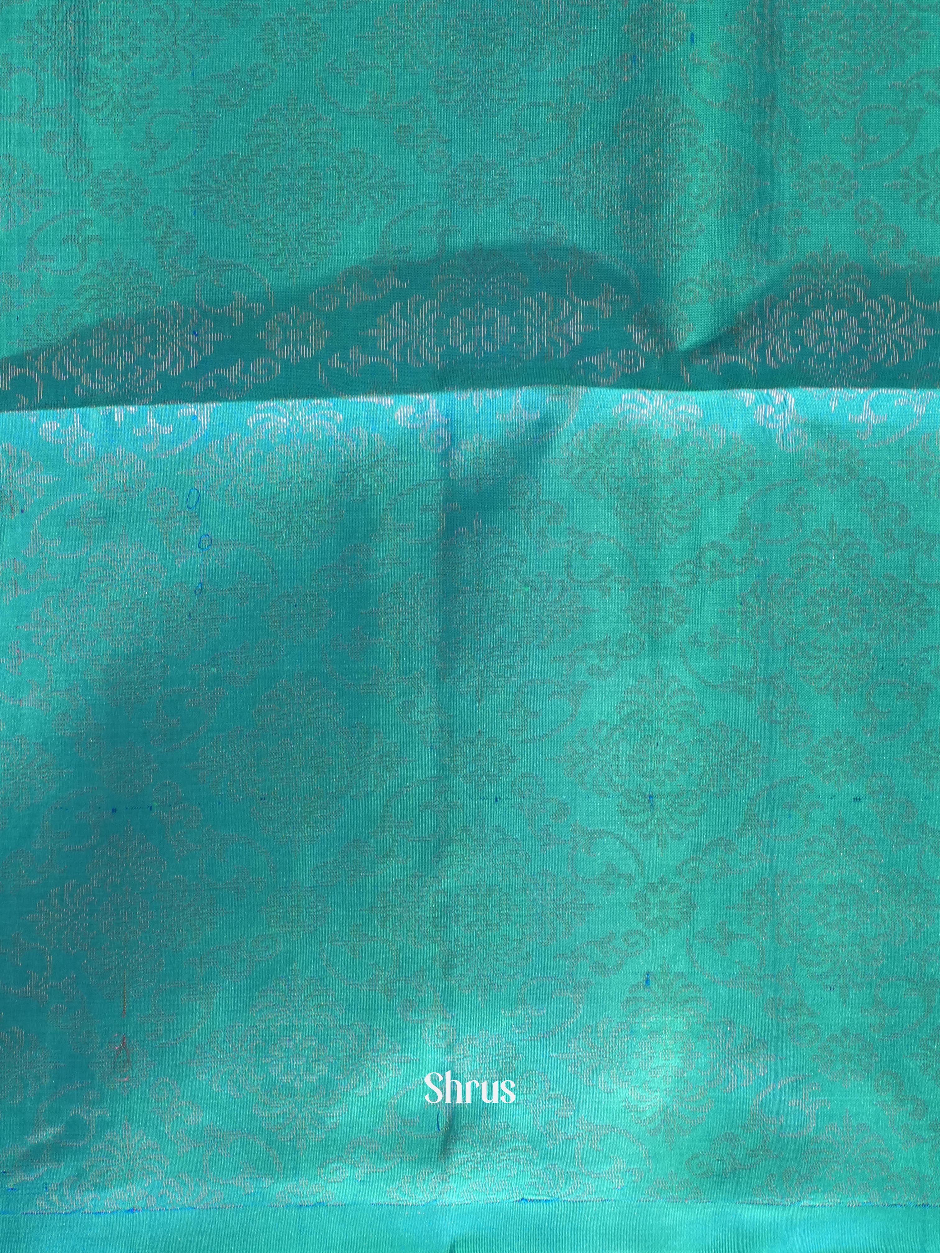 Purple & Teal - Soft Silk Saree